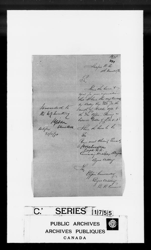 Title: British Military and Naval Records (RG 8, C Series) - DOCUMENTS - Mikan Number: 105012 - Microform: c-3851