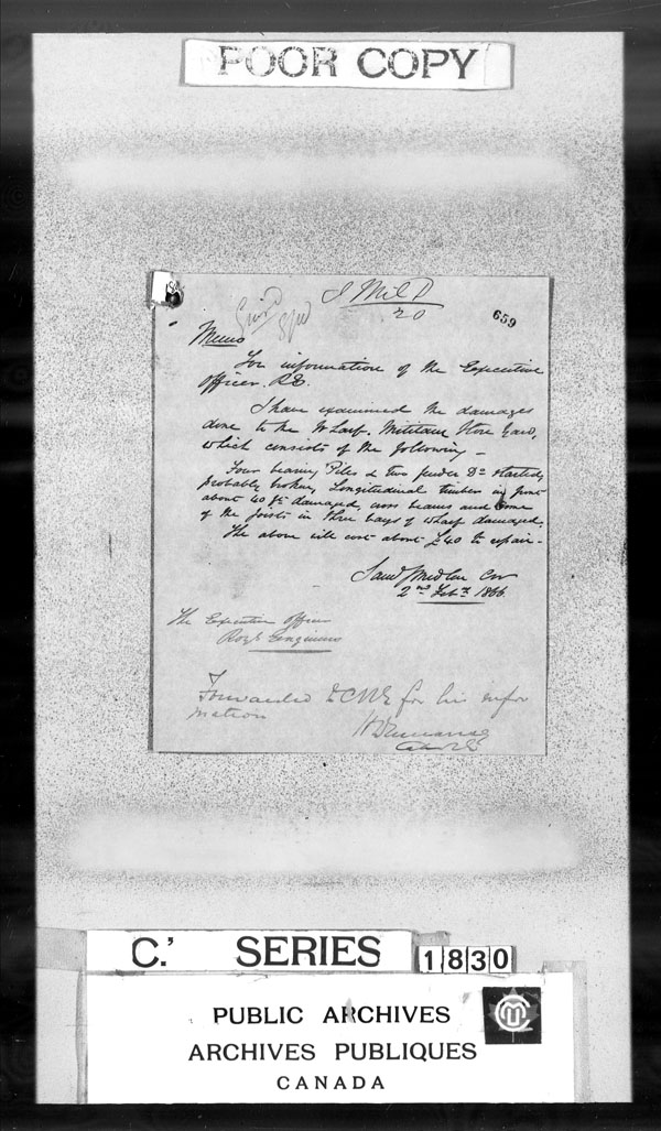 Title: British Military and Naval Records (RG 8, C Series) - DOCUMENTS - Mikan Number: 105012 - Microform: c-3871