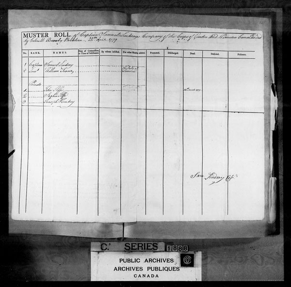 Title: British Military and Naval Records (RG 8, C Series) - DOCUMENTS - Mikan Number: 105012 - Microform: c-4221