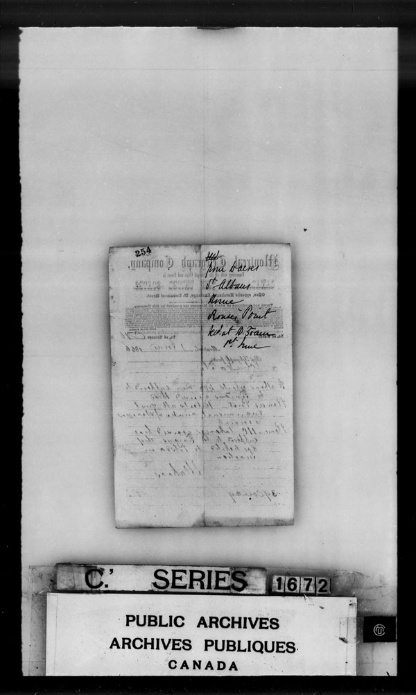 Title: British Military and Naval Records (RG 8, C Series) - DOCUMENTS - Mikan Number: 105012 - Microform: c-4300