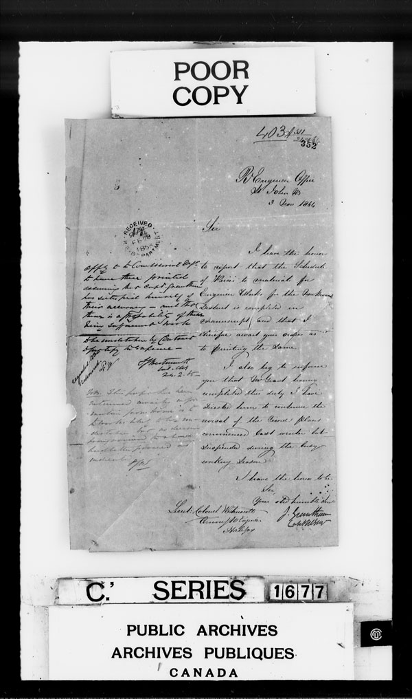 Title: British Military and Naval Records (RG 8, C Series) - DOCUMENTS - Mikan Number: 105012 - Microform: c-4301