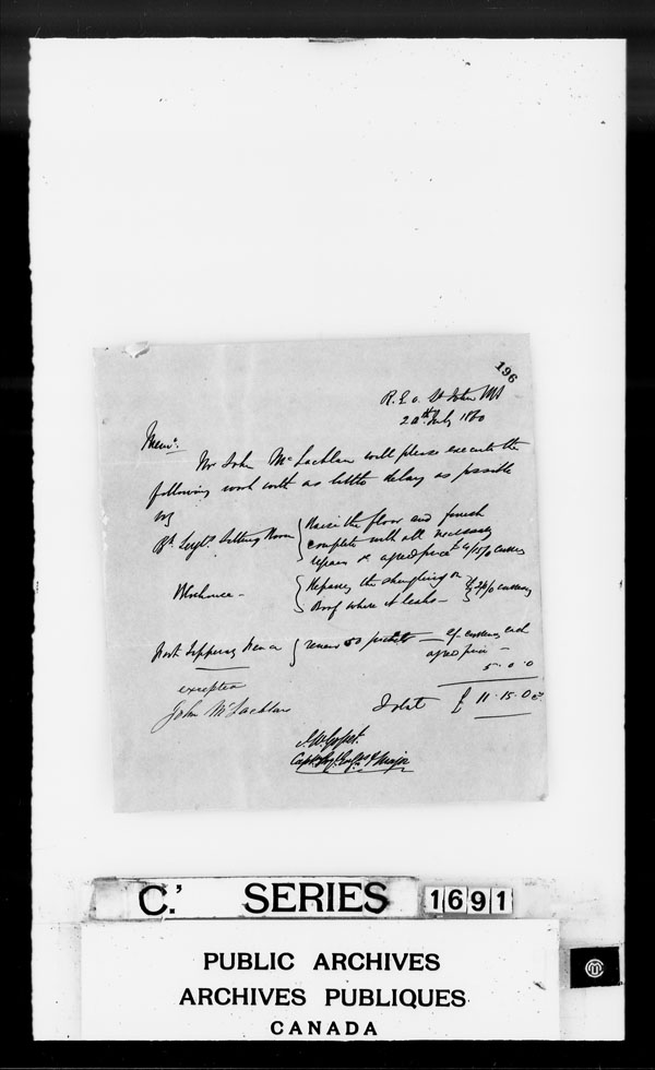 Title: British Military and Naval Records (RG 8, C Series) - DOCUMENTS - Mikan Number: 105012 - Microform: c-4304
