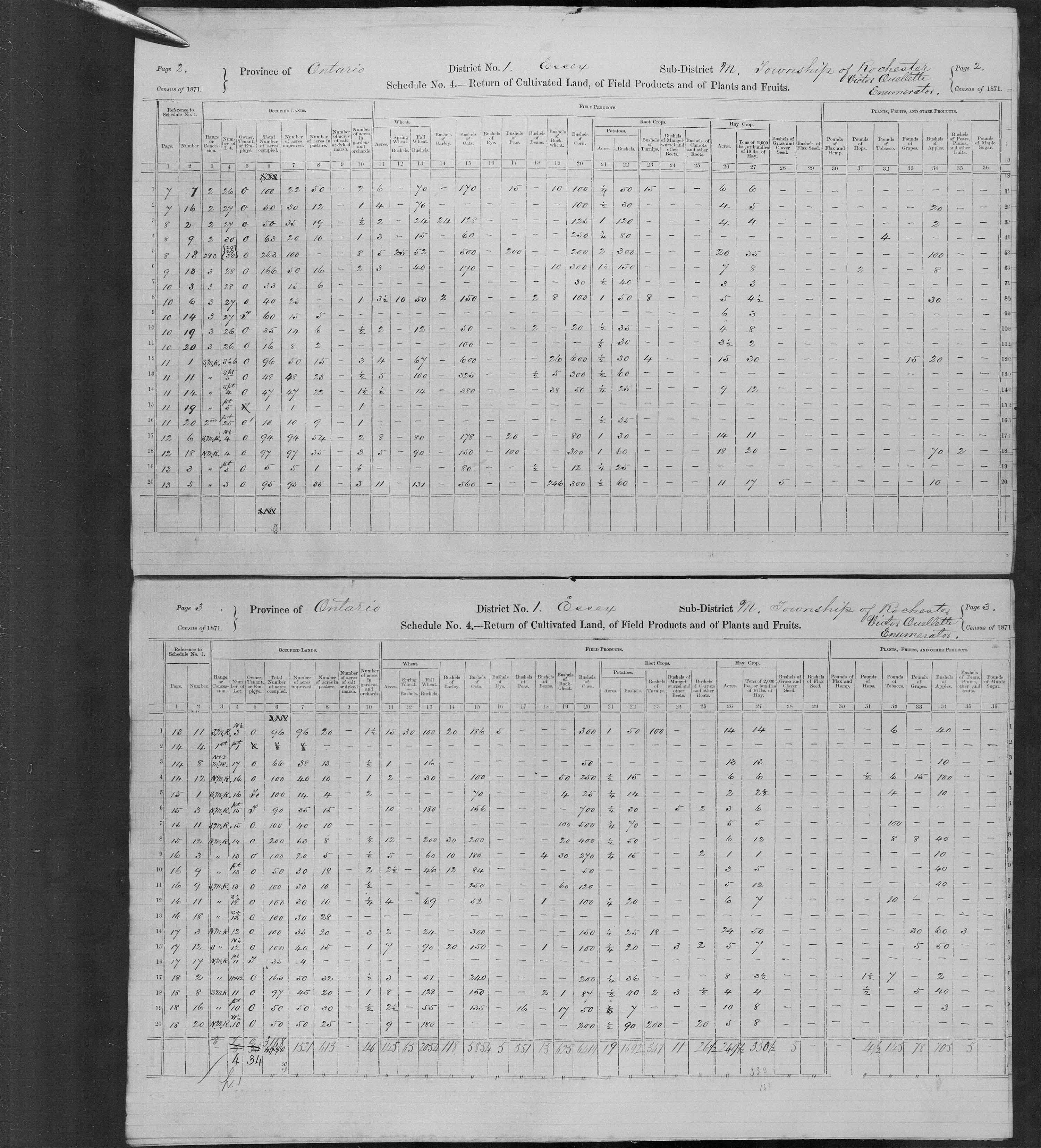 Title: Census of Canada, 1871 - Mikan Number: 142105 - Microform: c-9890