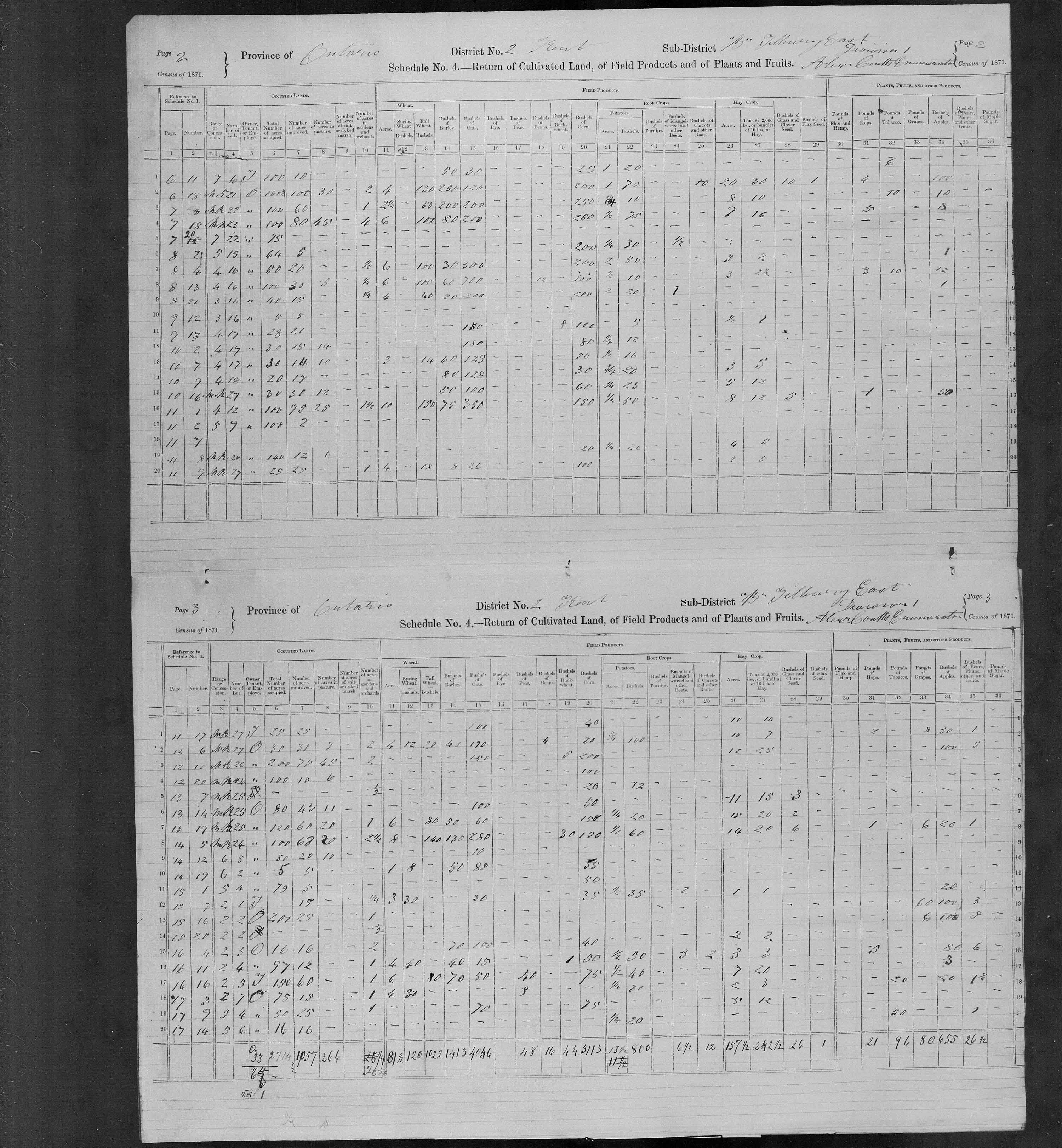 Title: Census of Canada, 1871 - Mikan Number: 142105 - Microform: c-9890