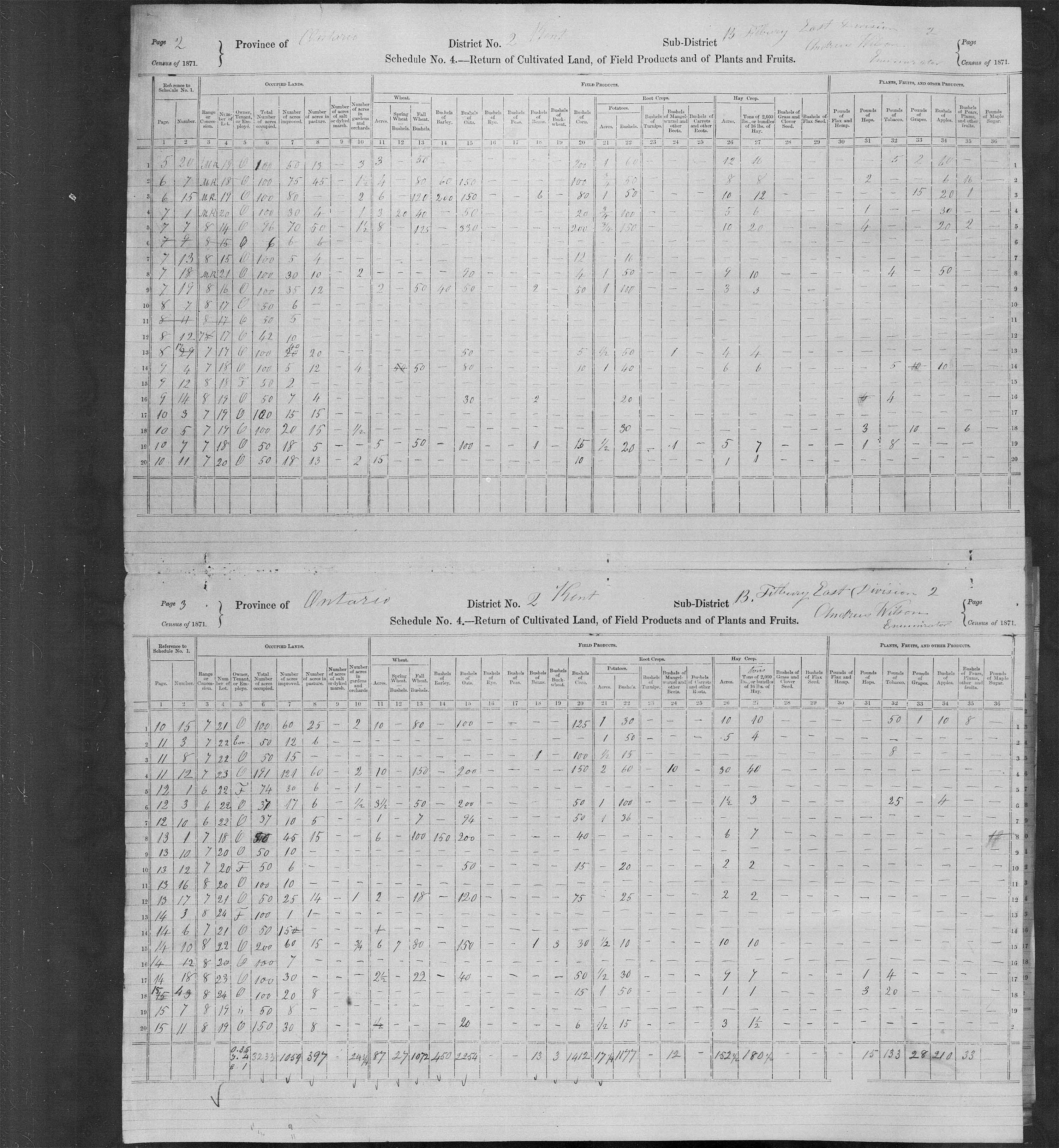 Title: Census of Canada, 1871 - Mikan Number: 142105 - Microform: c-9890