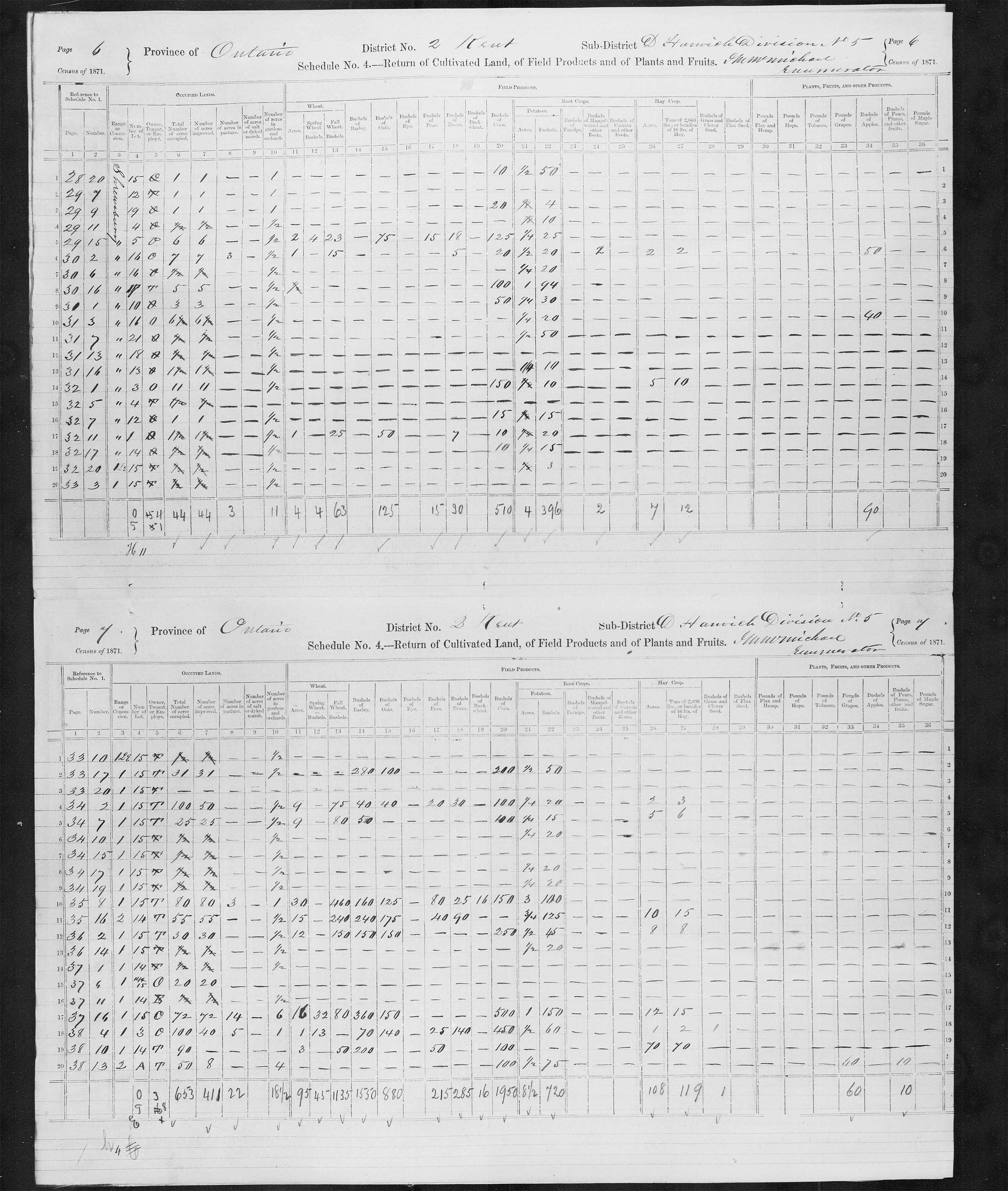 Title: Census of Canada, 1871 - Mikan Number: 142105 - Microform: c-9891