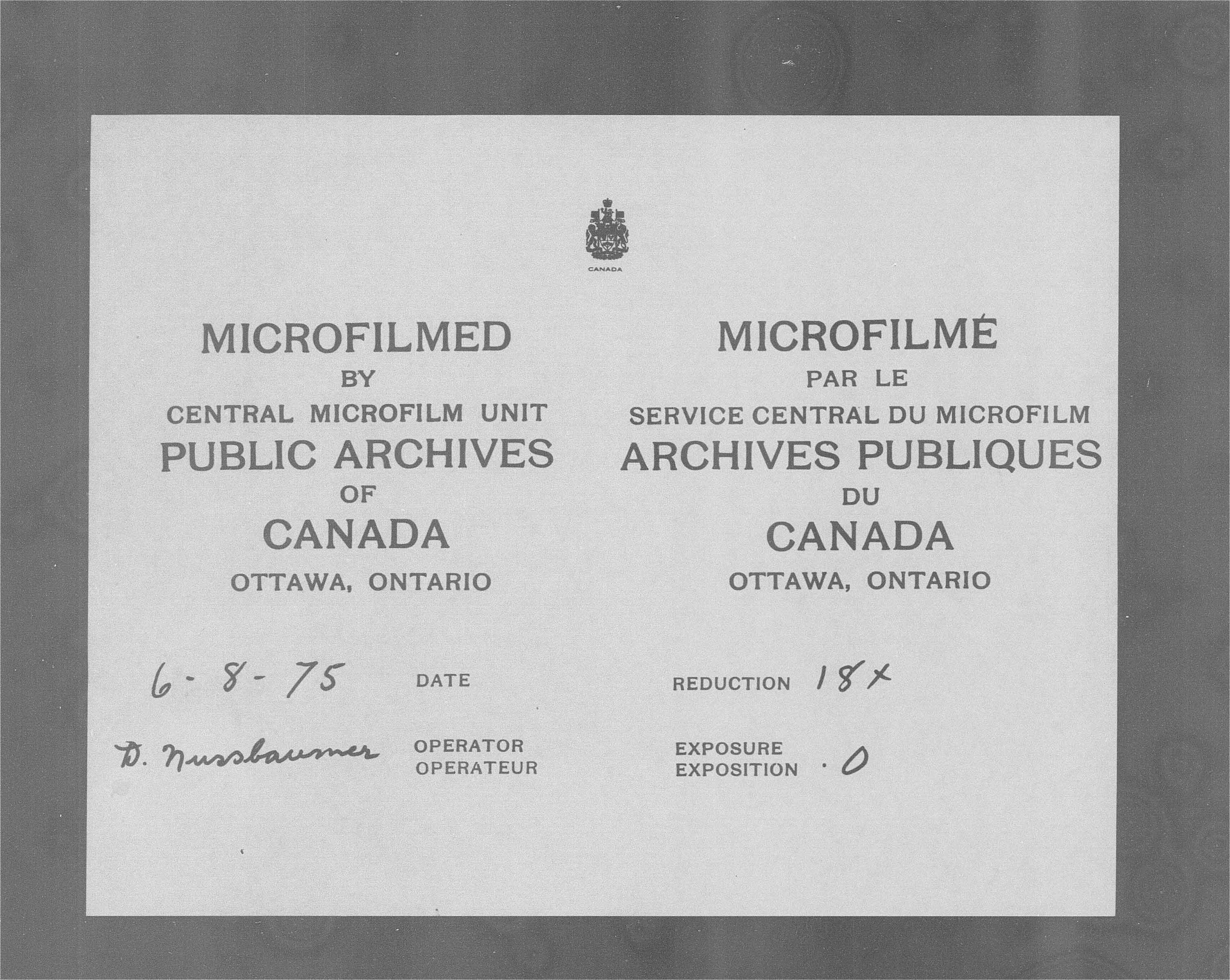 Title: Census of Canada, 1871 - Mikan Number: 142105 - Microform: c-9894