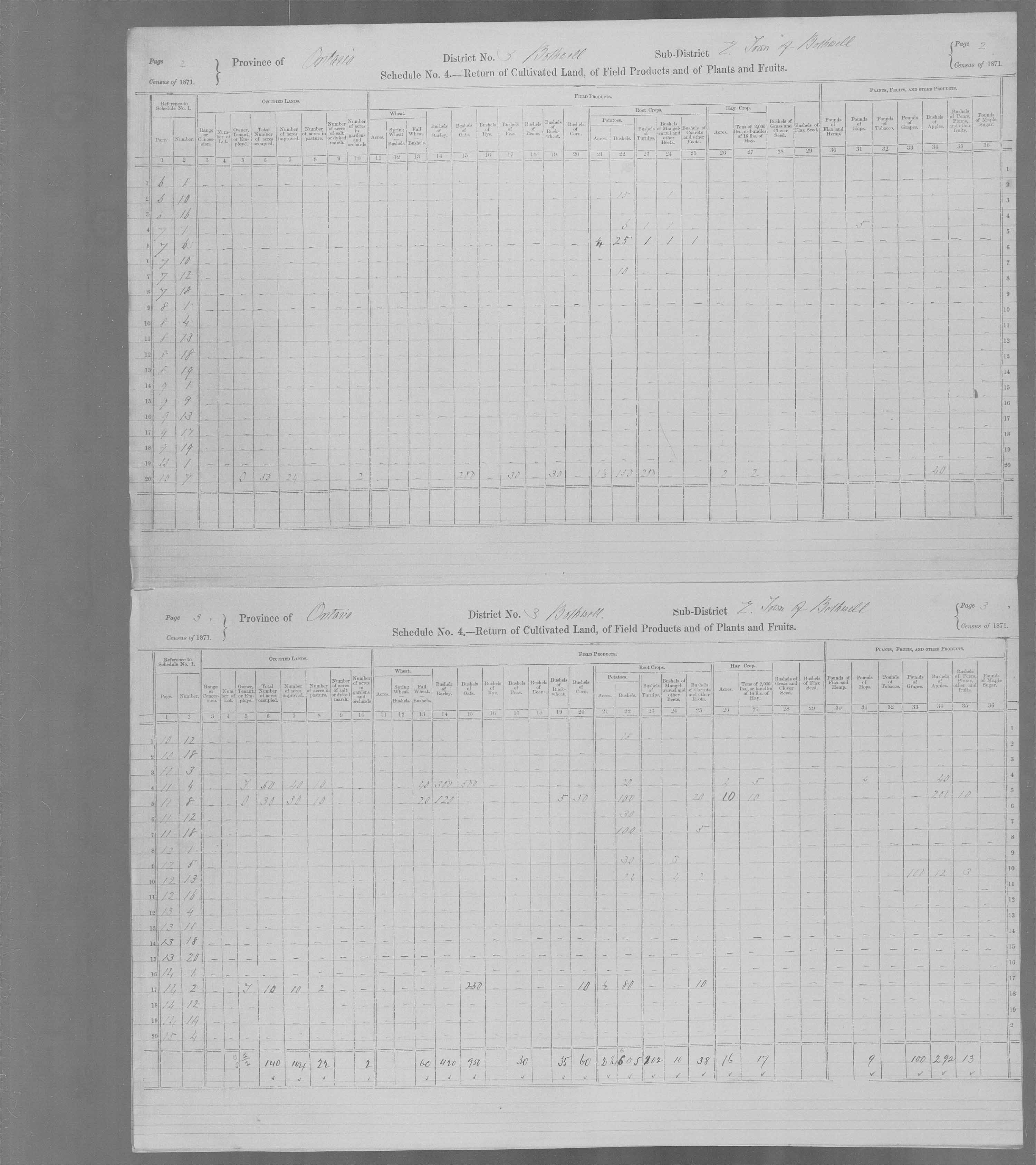 Title: Census of Canada, 1871 - Mikan Number: 142105 - Microform: c-9894