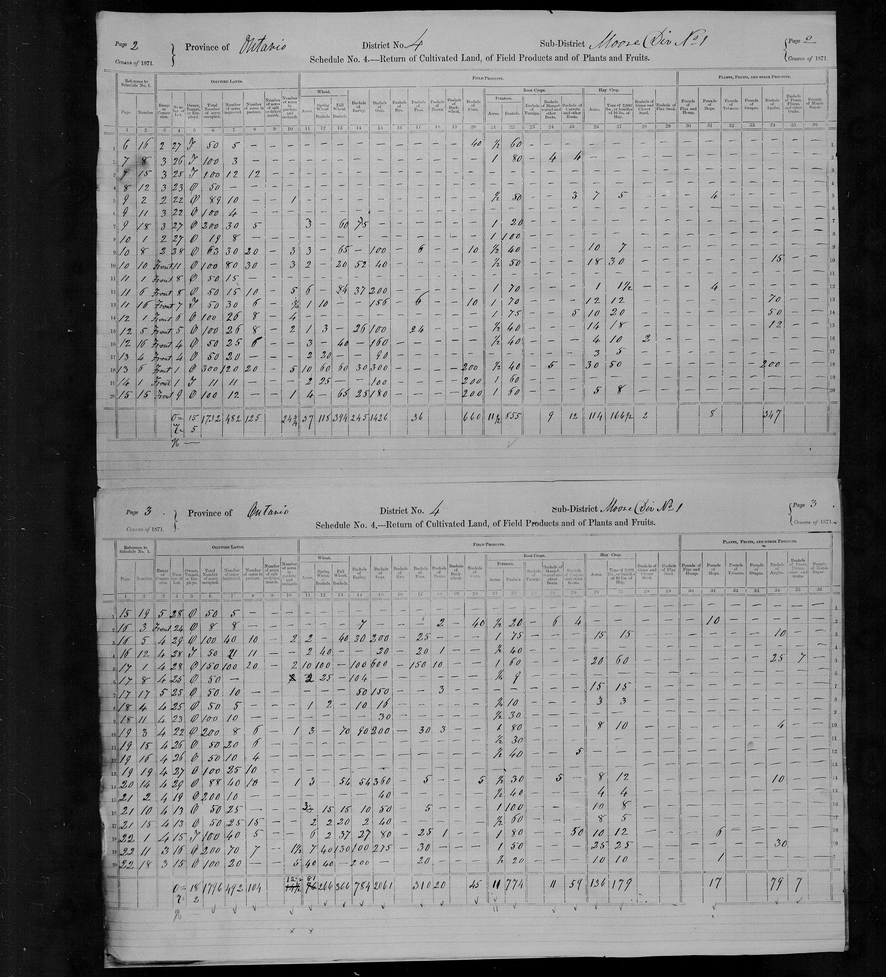 Title: Census of Canada, 1871 - Mikan Number: 142105 - Microform: c-9895