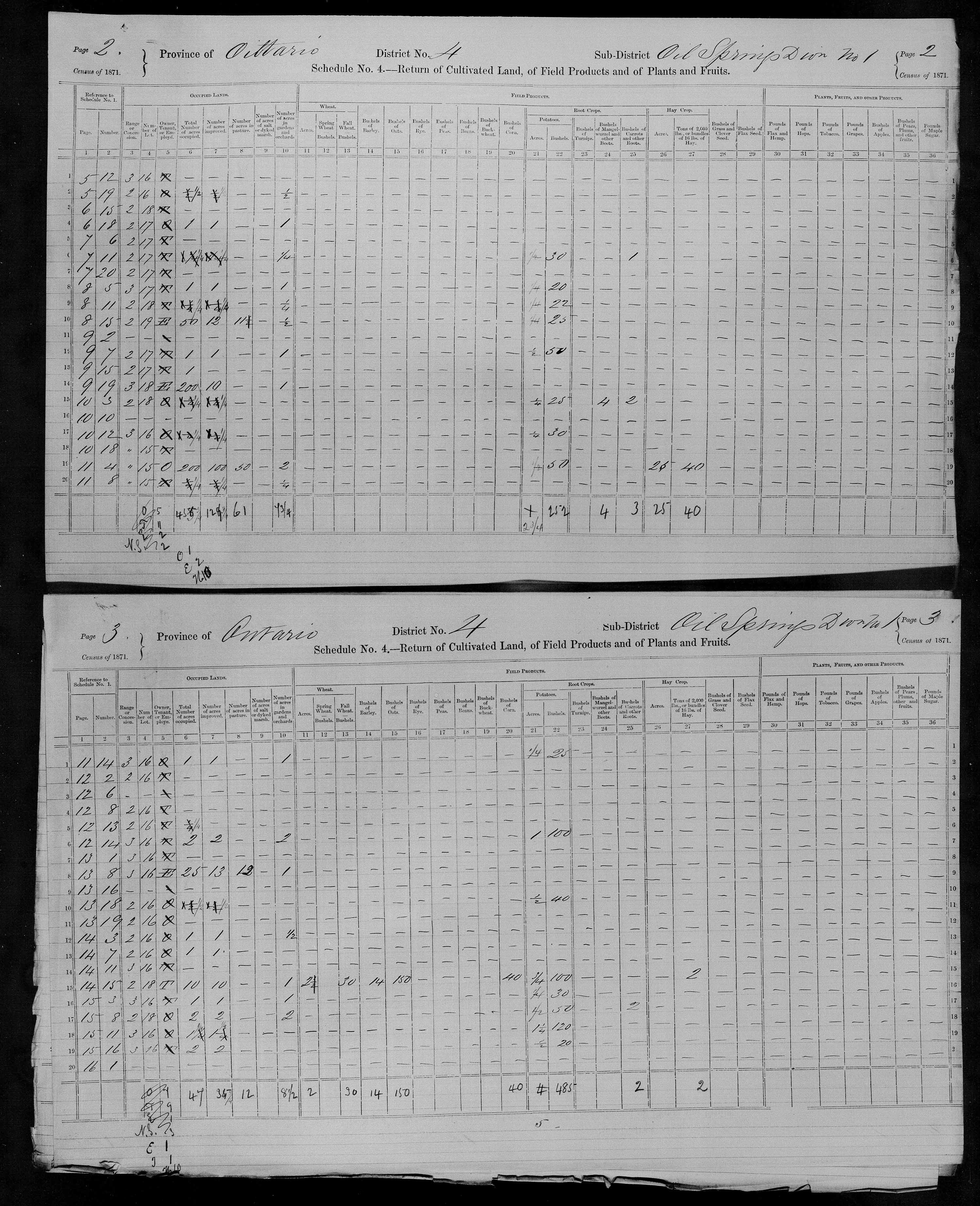 Title: Census of Canada, 1871 - Mikan Number: 142105 - Microform: c-9895