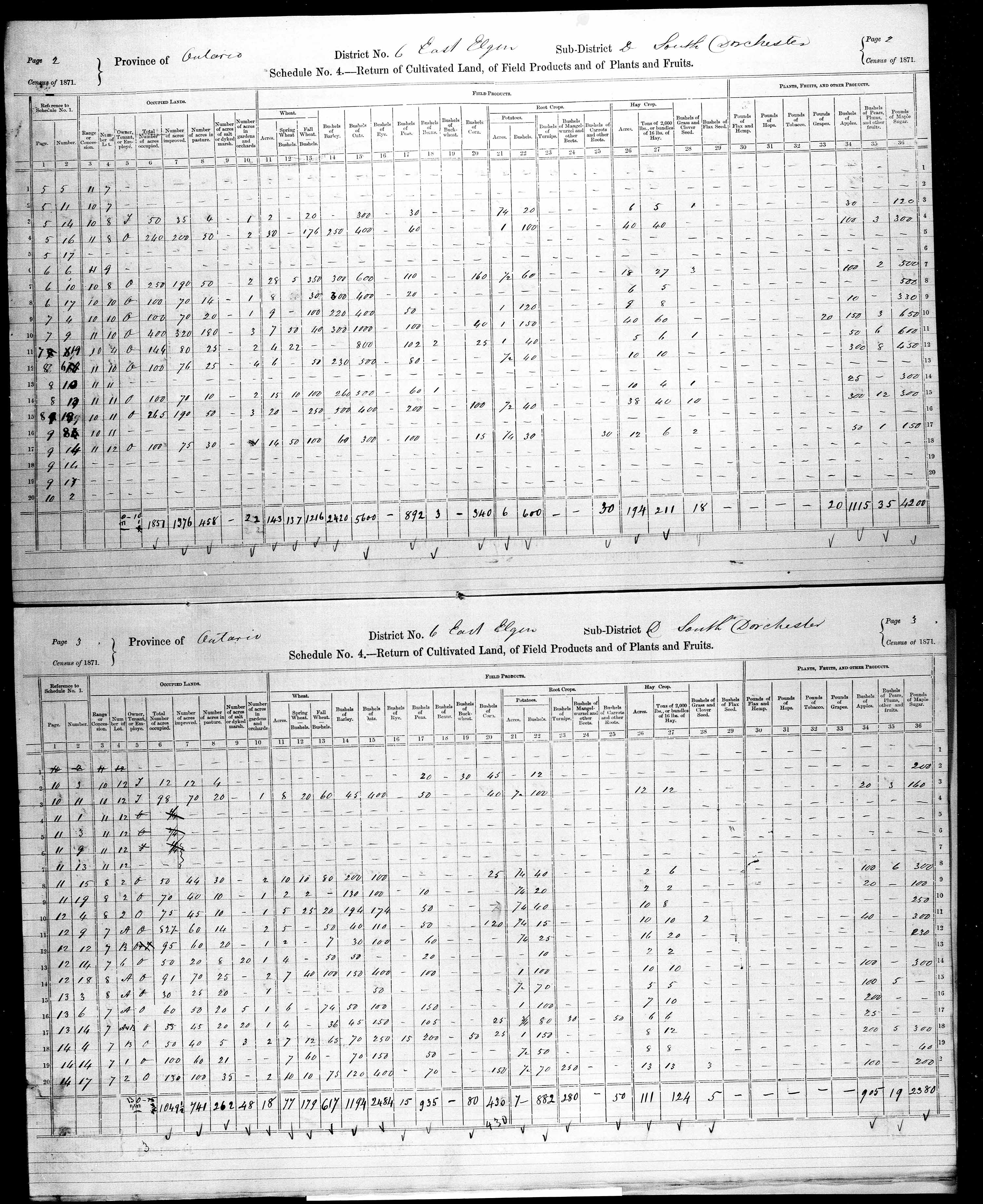 Title: Census of Canada, 1871 - Mikan Number: 142105 - Microform: c-9899