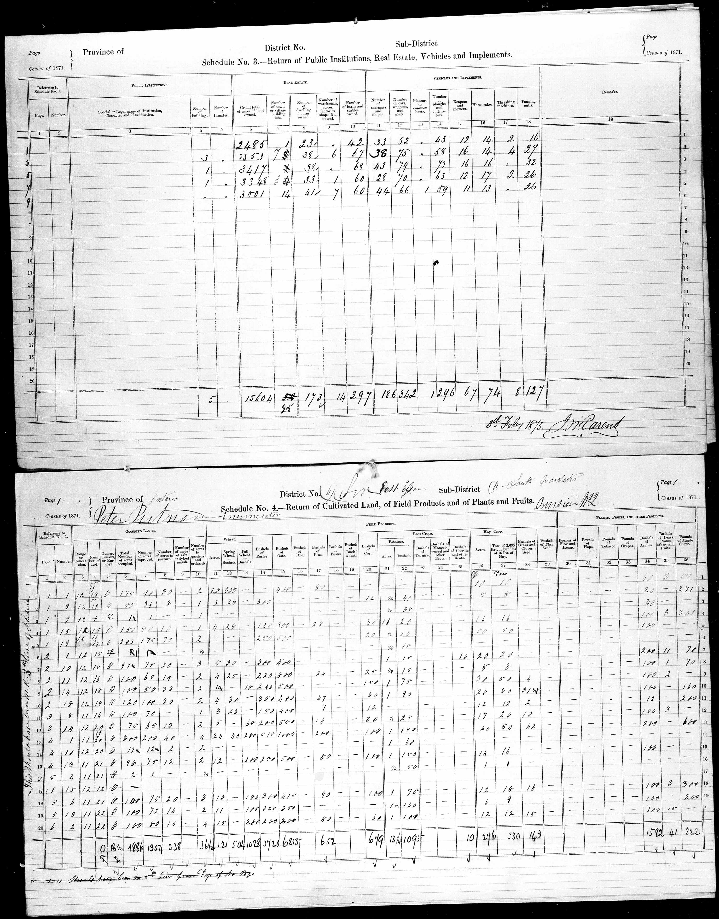 Title: Census of Canada, 1871 - Mikan Number: 142105 - Microform: c-9899