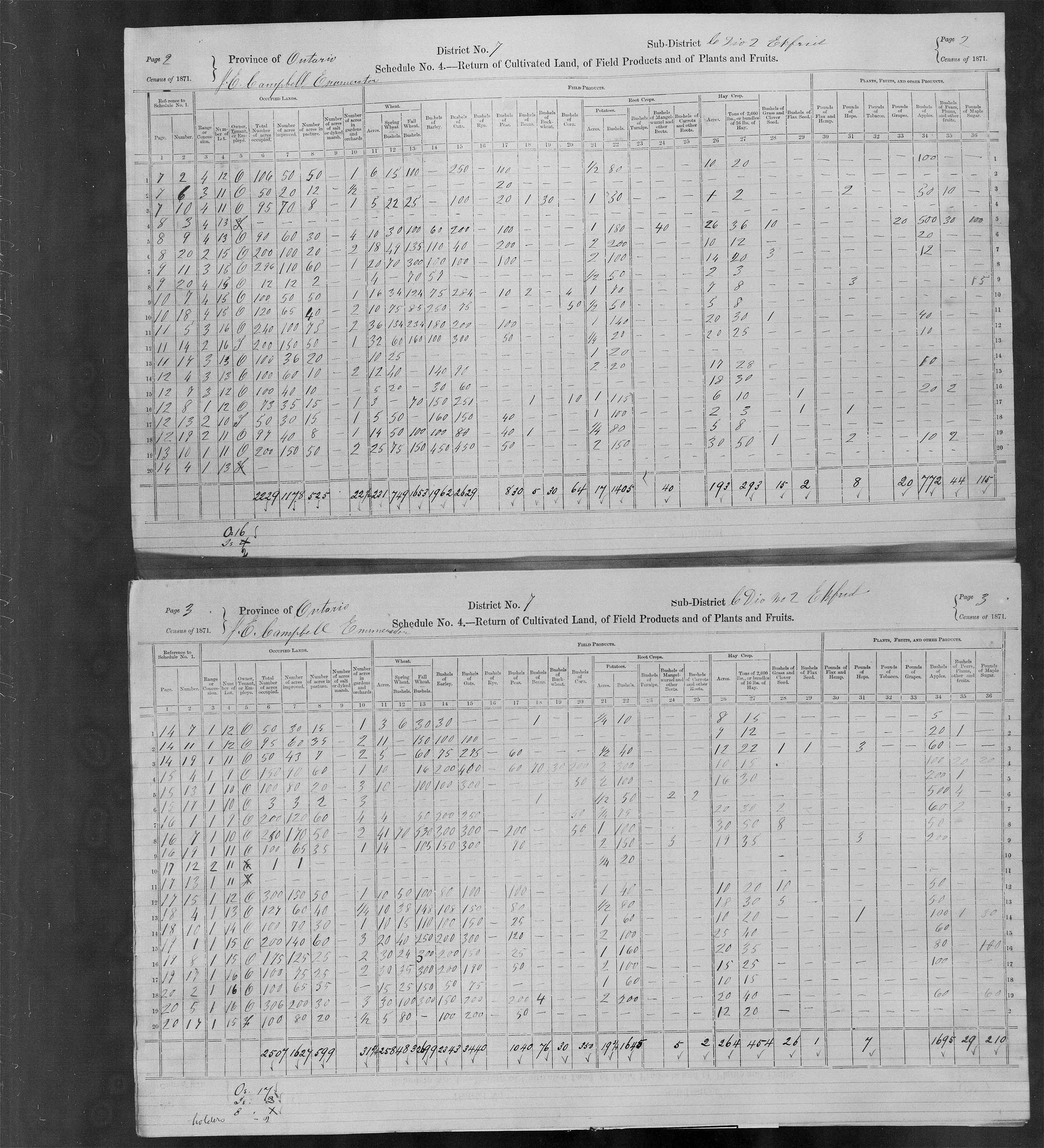 Title: Census of Canada, 1871 - Mikan Number: 142105 - Microform: c-9901
