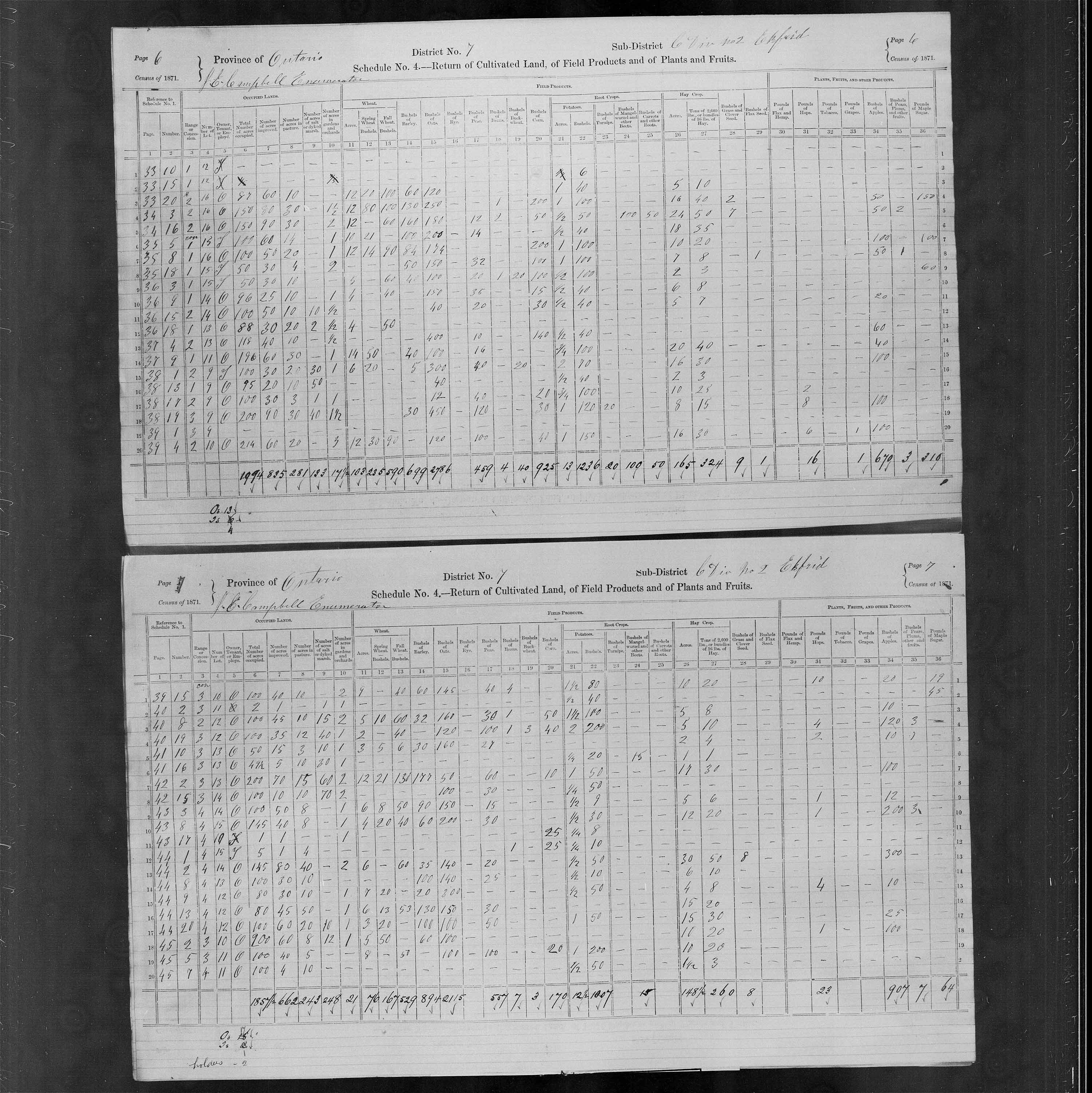 Title: Census of Canada, 1871 - Mikan Number: 142105 - Microform: c-9901