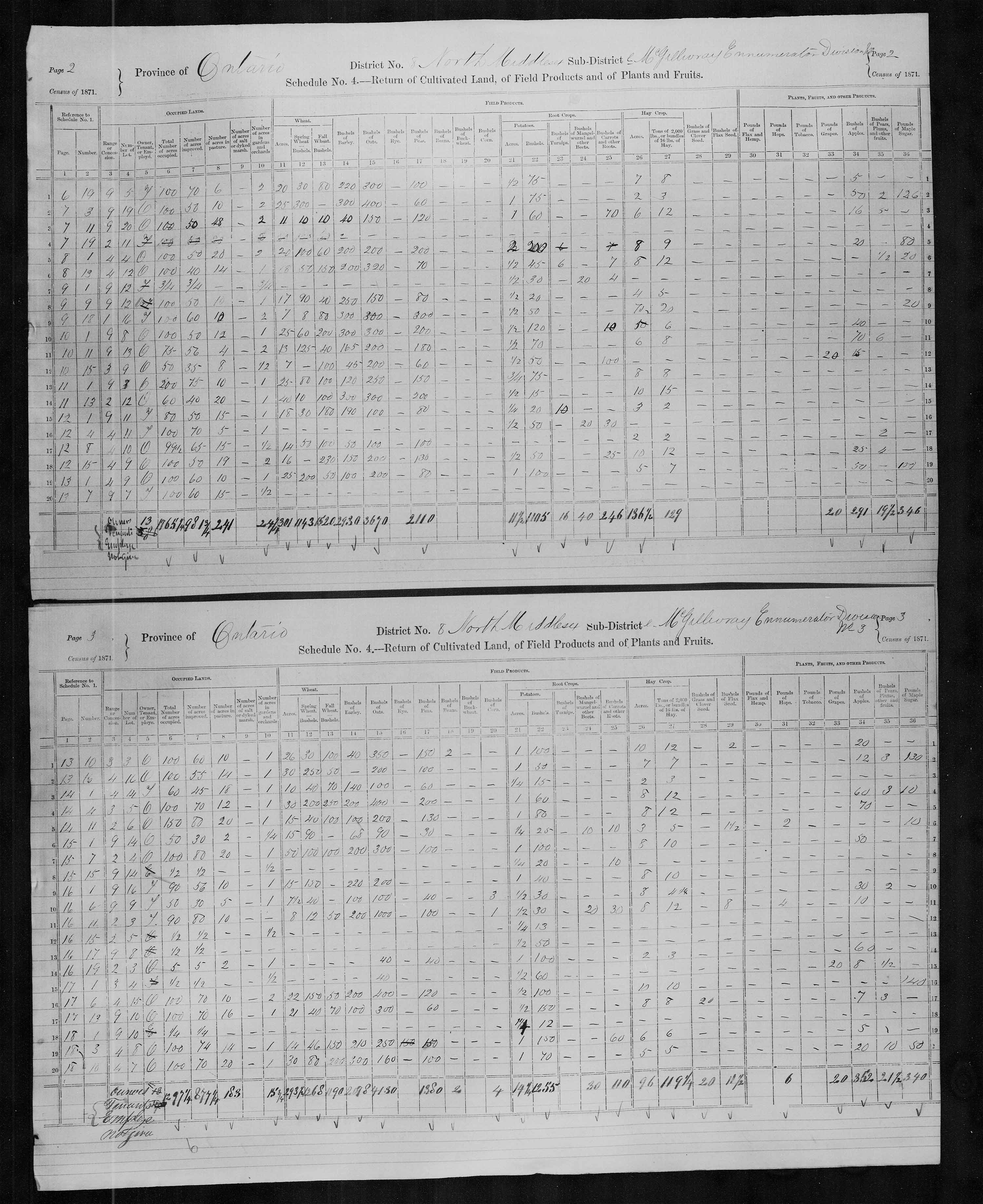 Title: Census of Canada, 1871 - Mikan Number: 142105 - Microform: c-9903