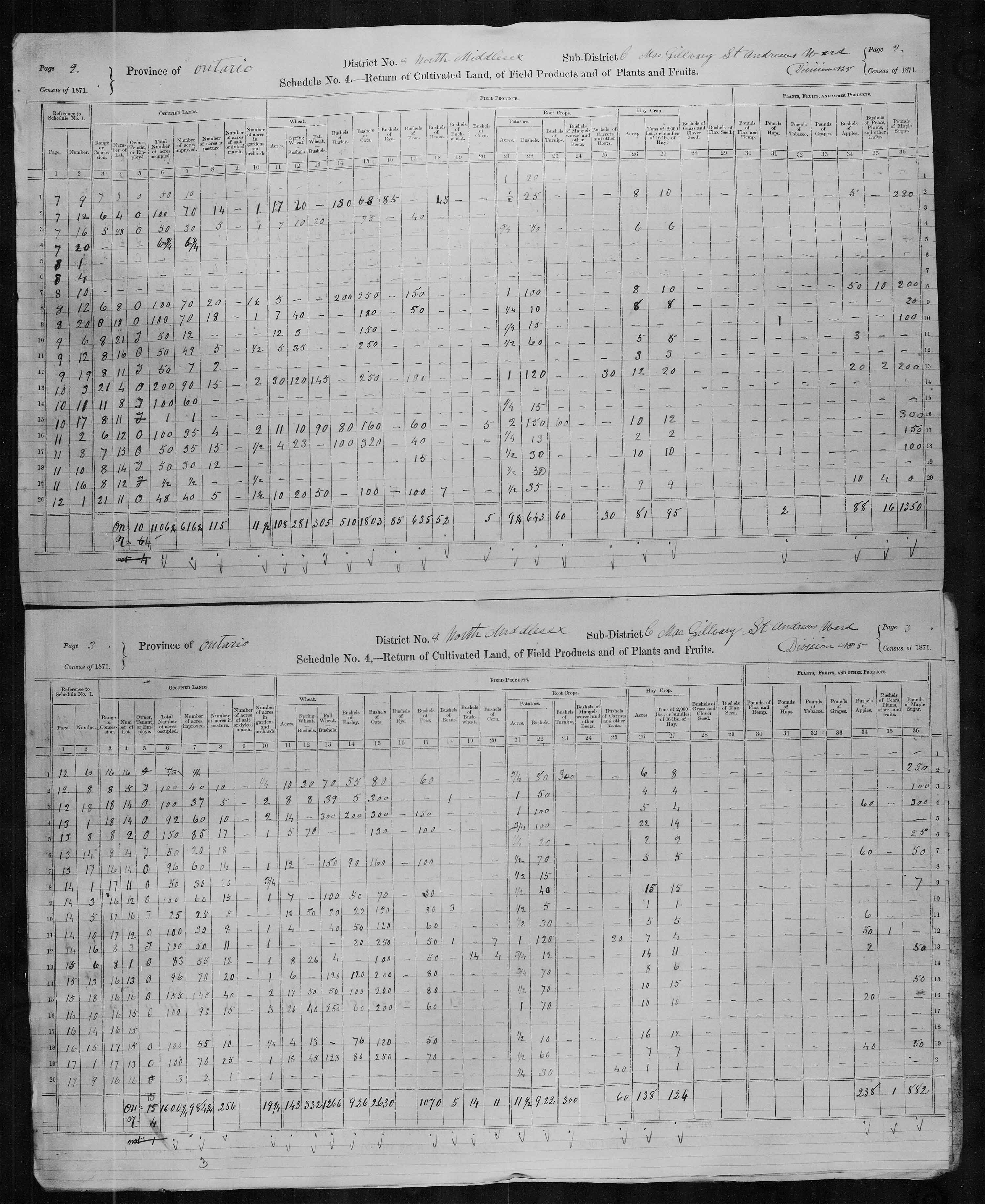 Title: Census of Canada, 1871 - Mikan Number: 142105 - Microform: c-9903