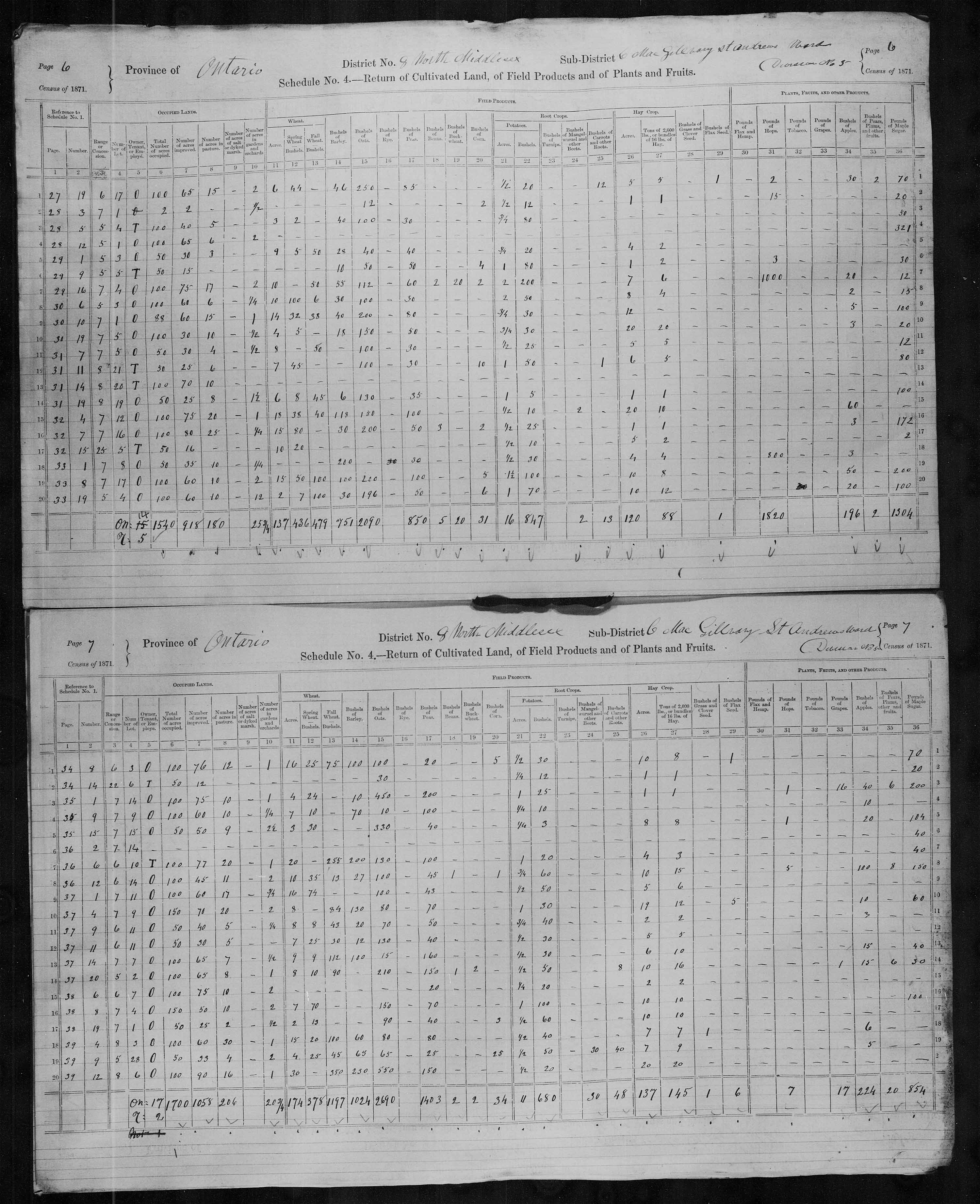 Title: Census of Canada, 1871 - Mikan Number: 142105 - Microform: c-9903