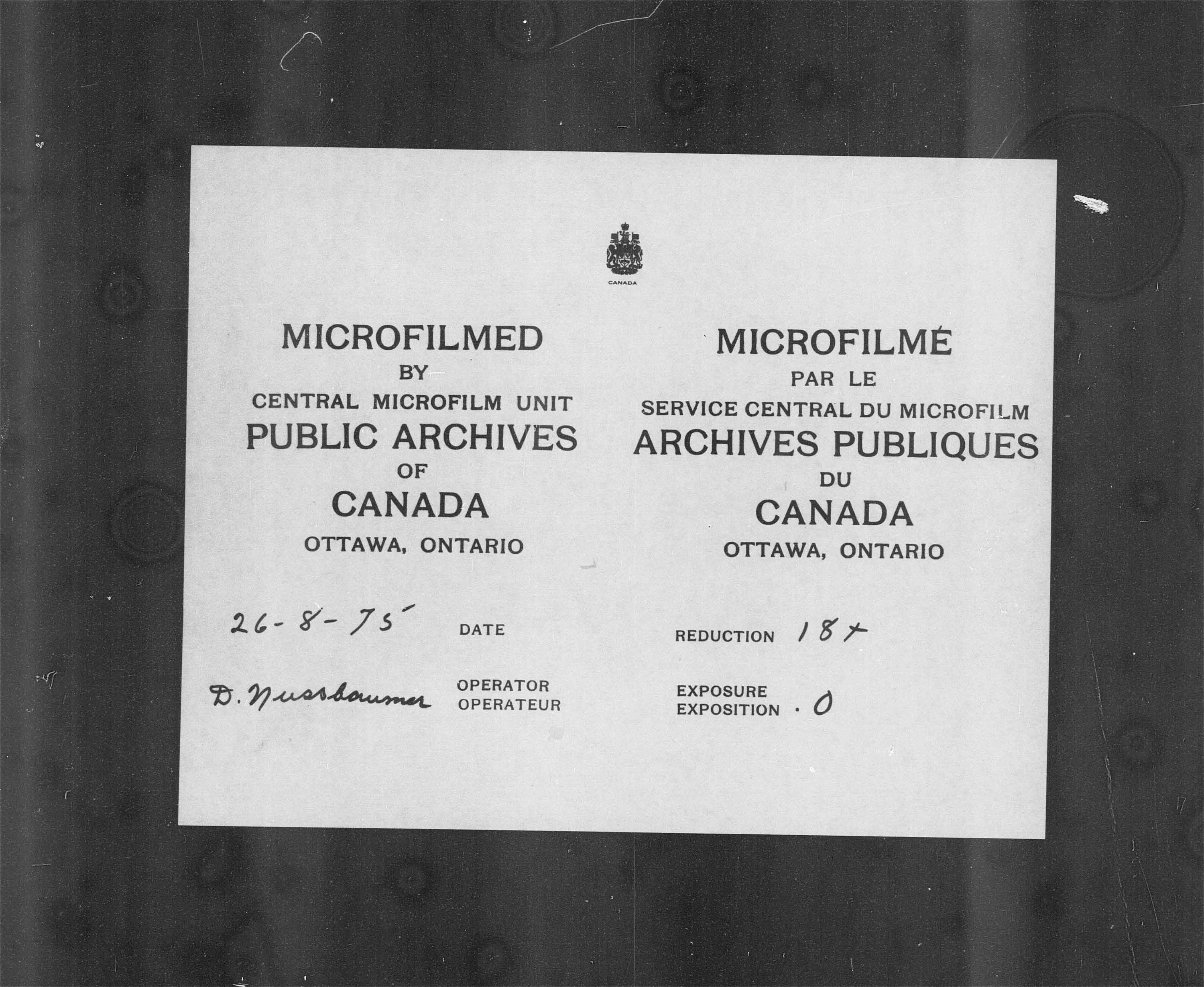 Titre : Recensement du Canada (1871) - N d'enregistrement Mikan : 194056 - Microforme : c-9906