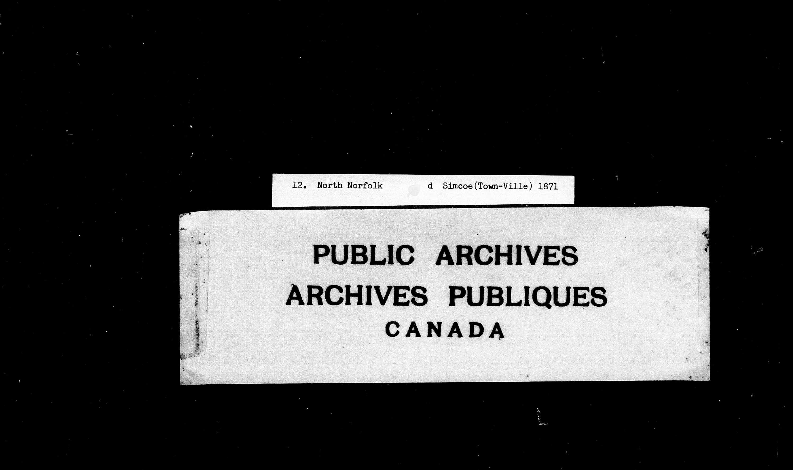 Titre : Recensement du Canada (1871) - N° d'enregistrement Mikan : 194056 - Microforme : c-9909