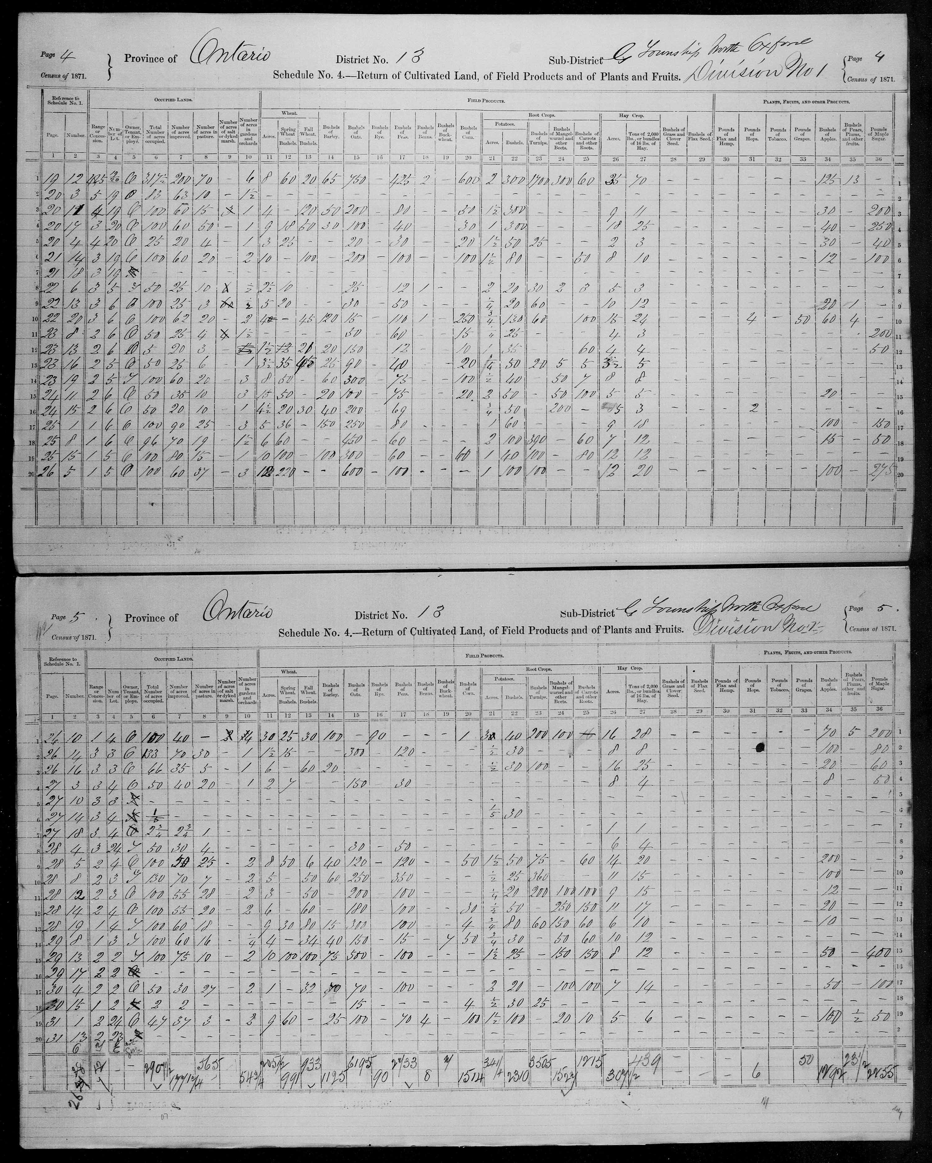 Title: Census of Canada, 1871 - Mikan Number: 142105 - Microform: c-9911