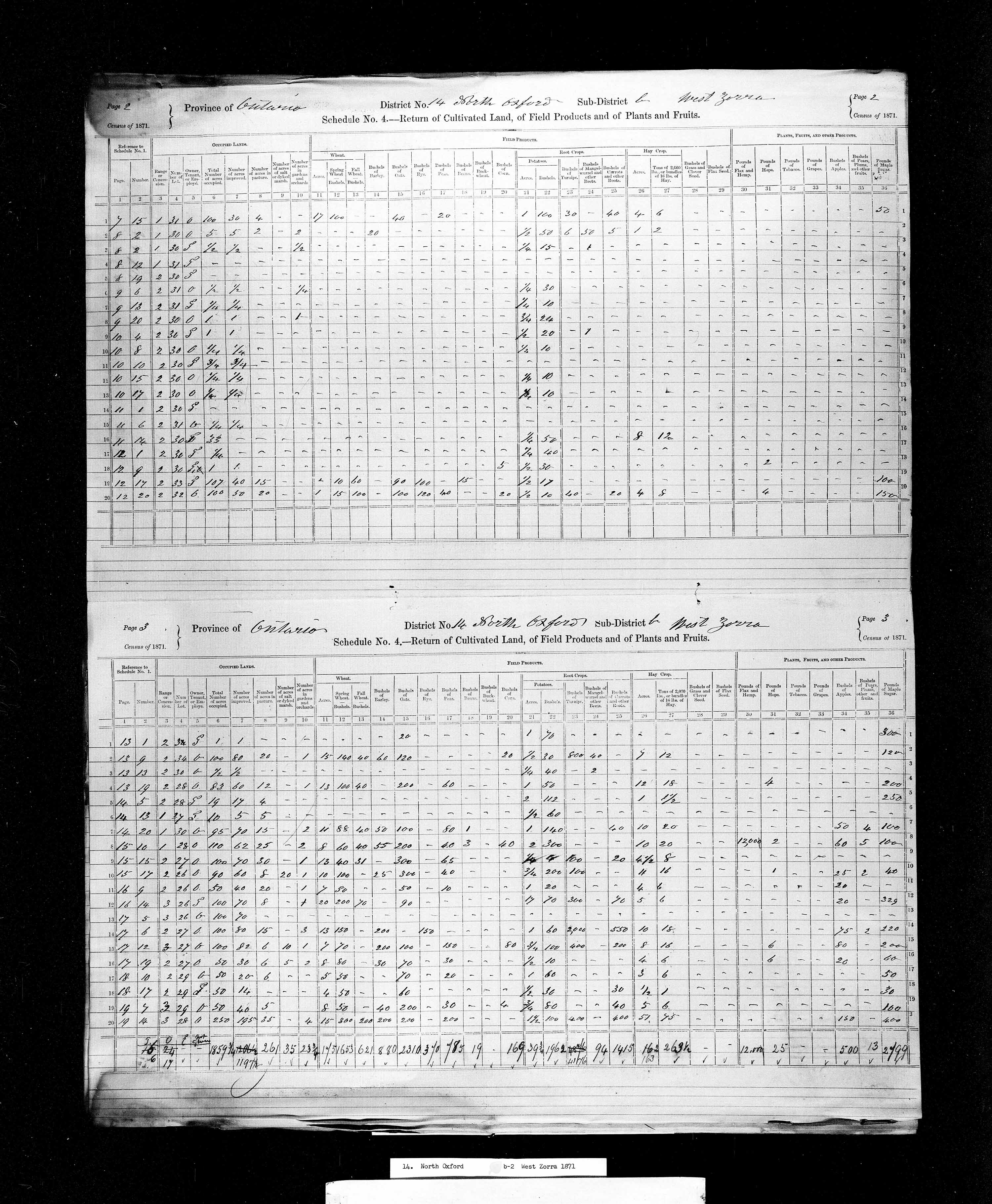 Title: Census of Canada, 1871 - Mikan Number: 142105 - Microform: c-9912