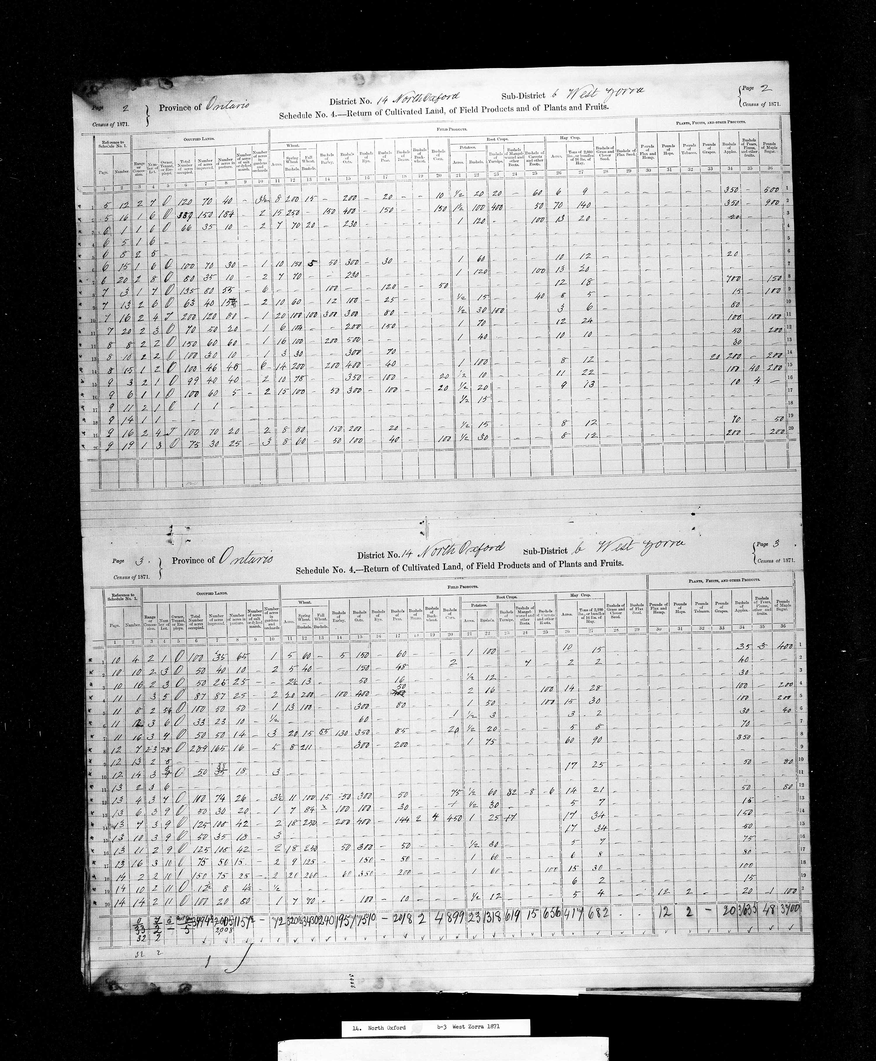 Title: Census of Canada, 1871 - Mikan Number: 142105 - Microform: c-9912