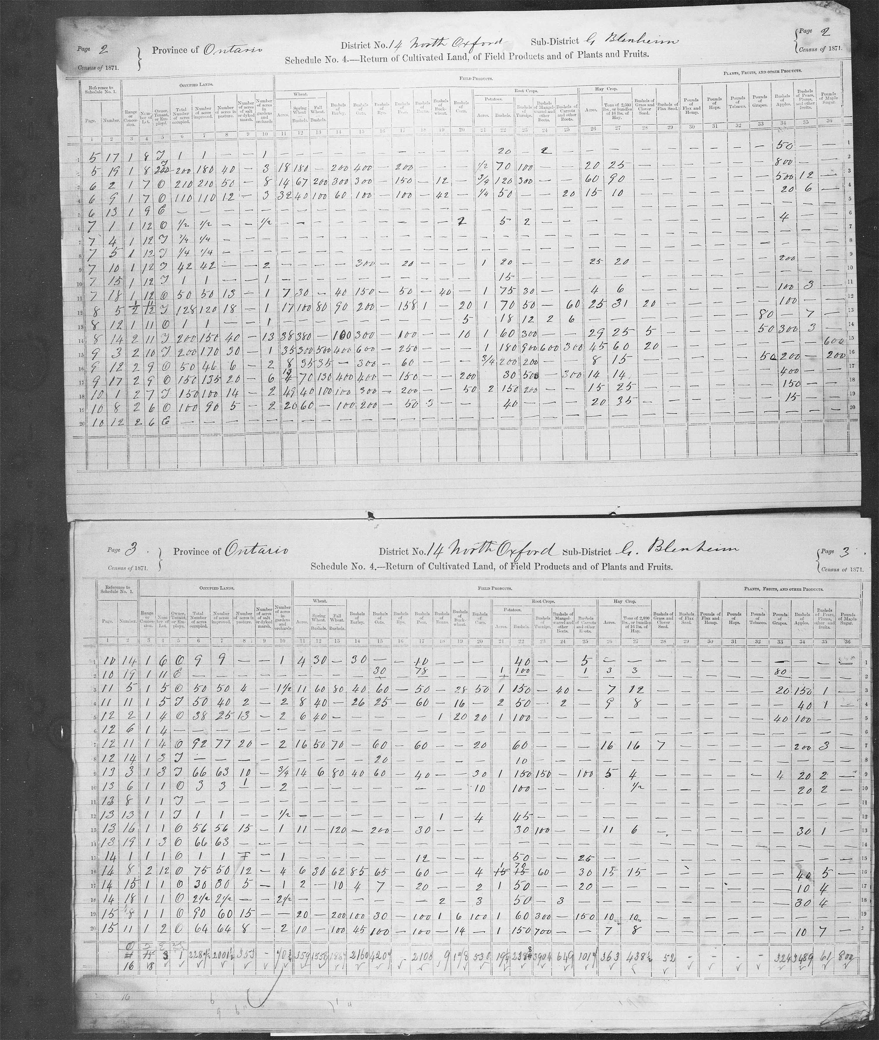 Title: Census of Canada, 1871 - Mikan Number: 142105 - Microform: c-9913