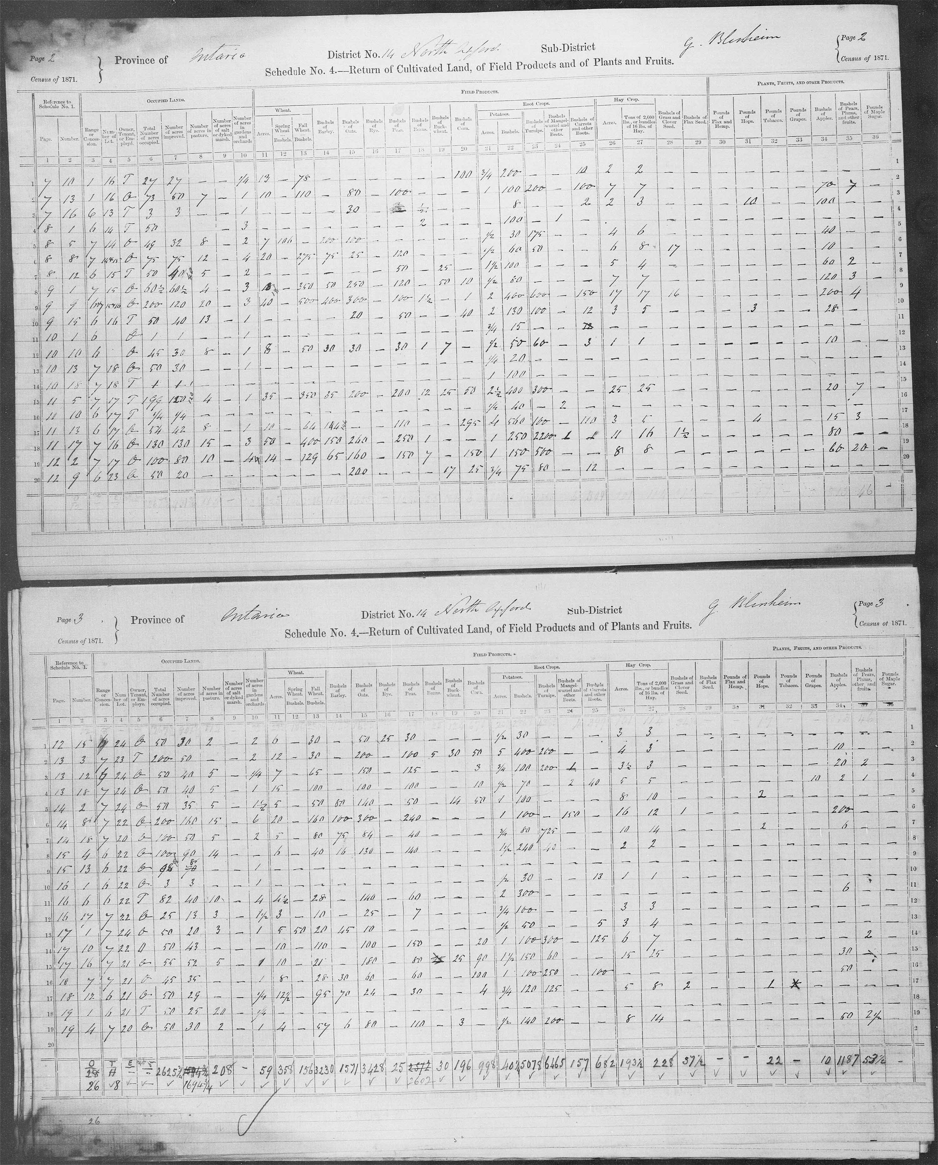 Title: Census of Canada, 1871 - Mikan Number: 142105 - Microform: c-9913