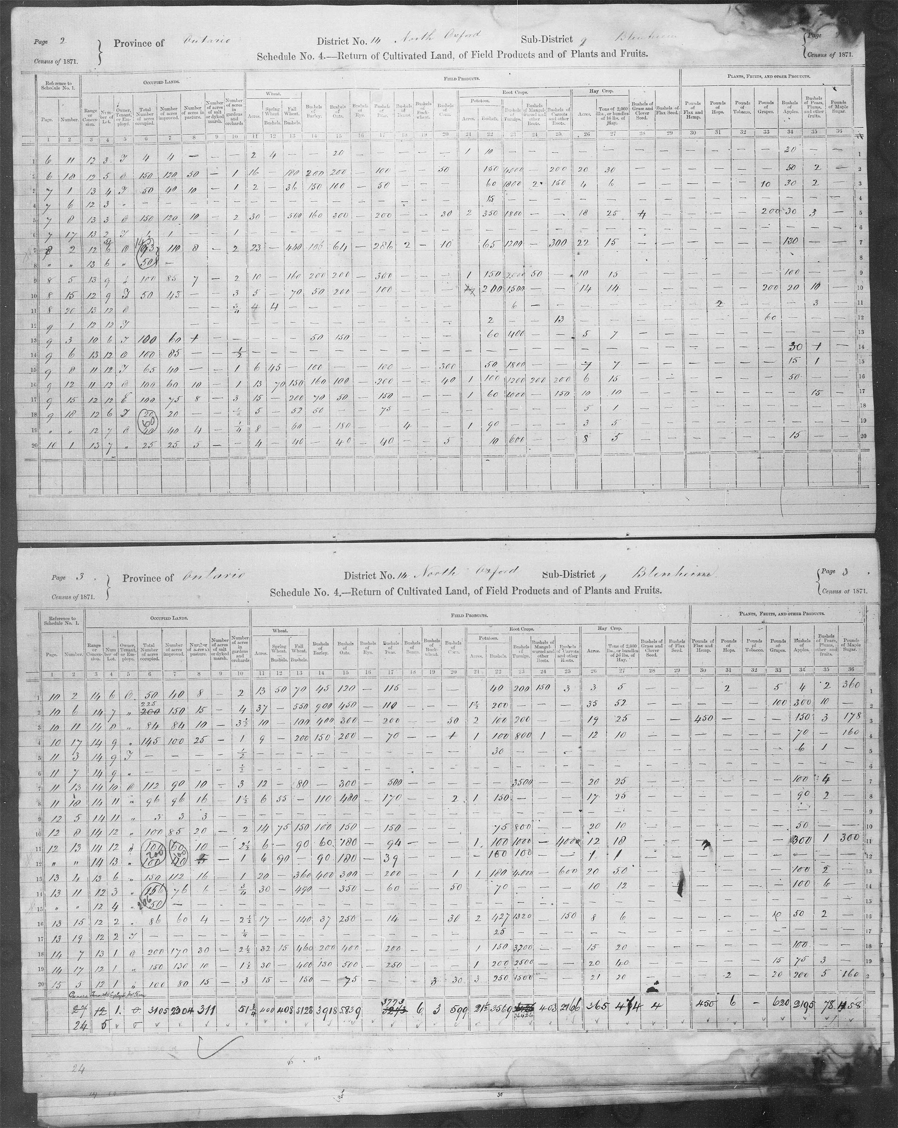 Title: Census of Canada, 1871 - Mikan Number: 142105 - Microform: c-9913