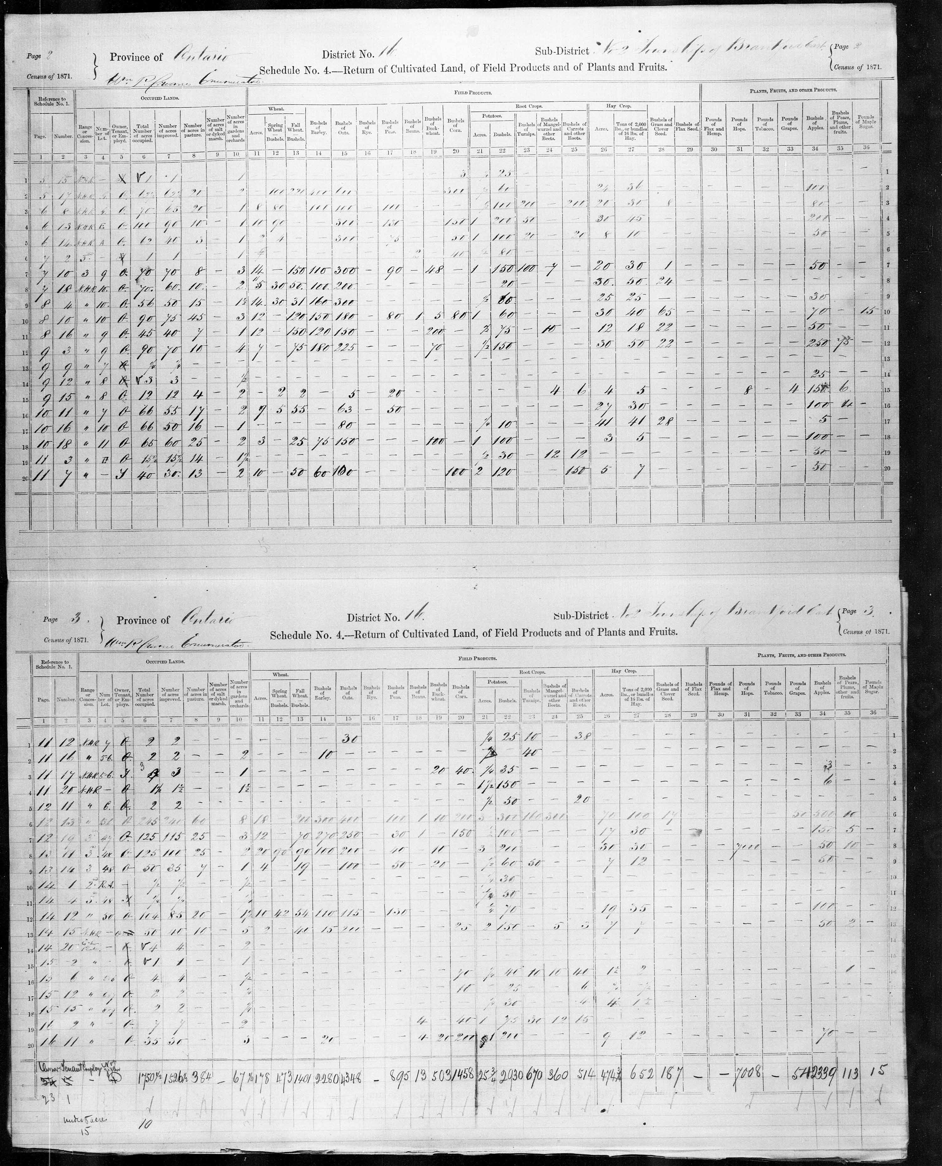 Title: Census of Canada, 1871 - Mikan Number: 142105 - Microform: c-9916