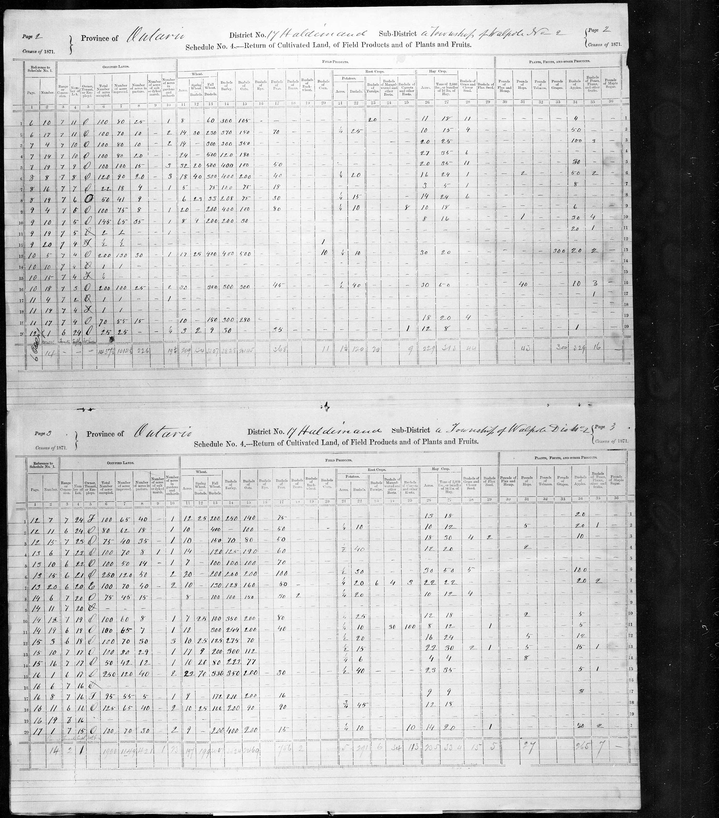 Title: Census of Canada, 1871 - Mikan Number: 142105 - Microform: c-9916