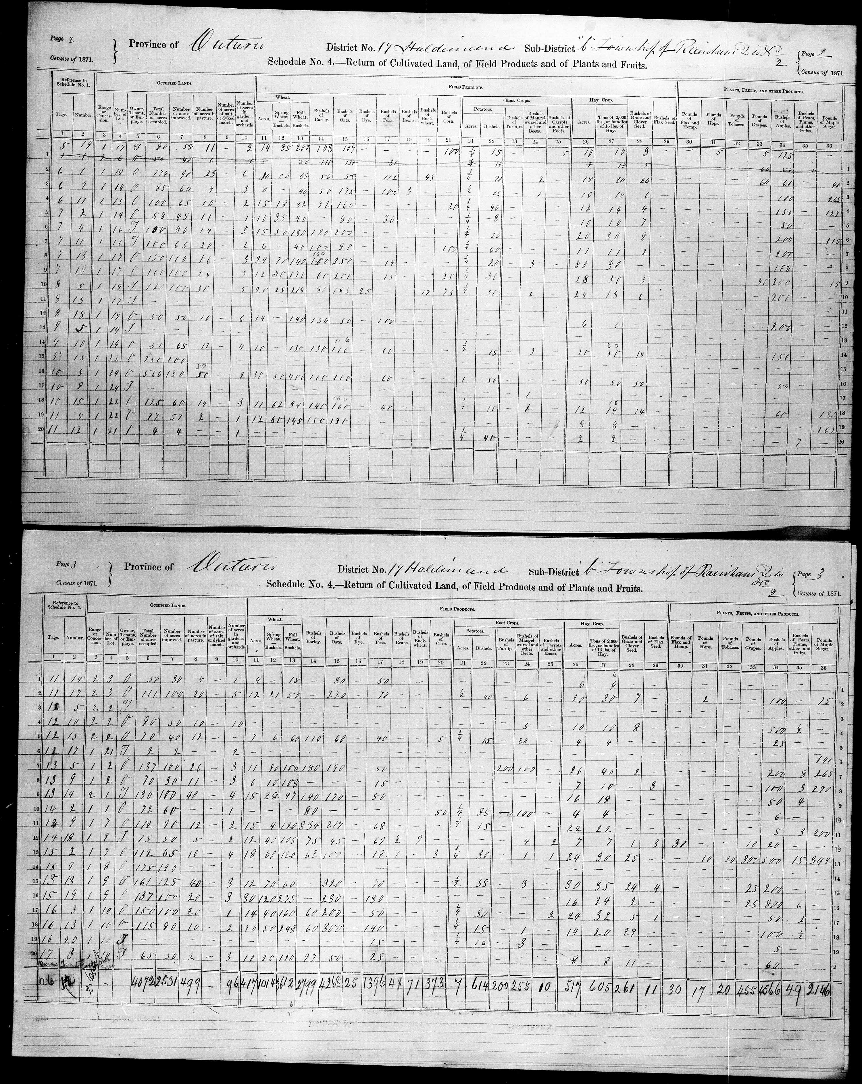 Title: Census of Canada, 1871 - Mikan Number: 142105 - Microform: c-9917