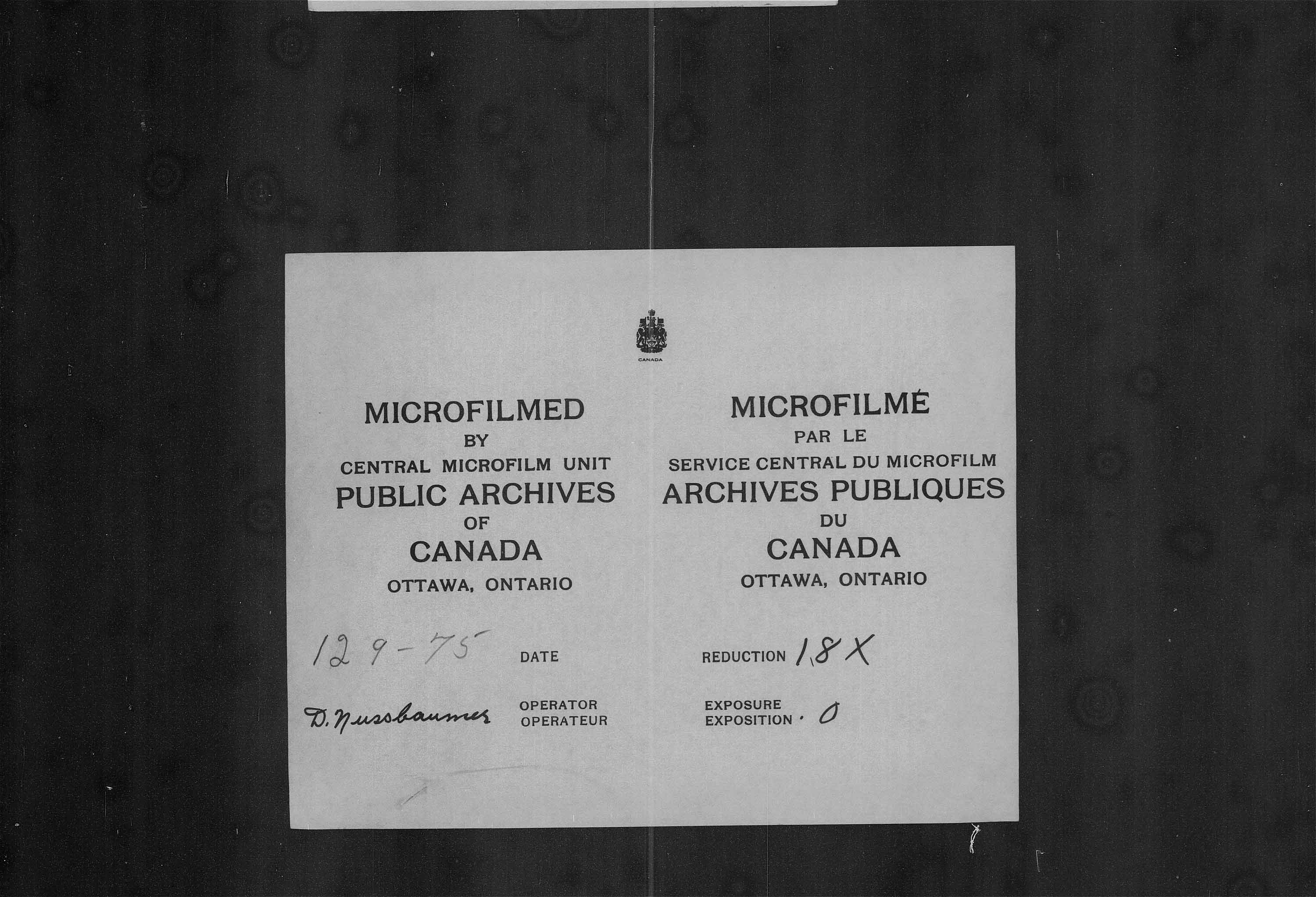 Titre : Recensement du Canada (1871) - N d'enregistrement Mikan : 194056 - Microforme : c-9924