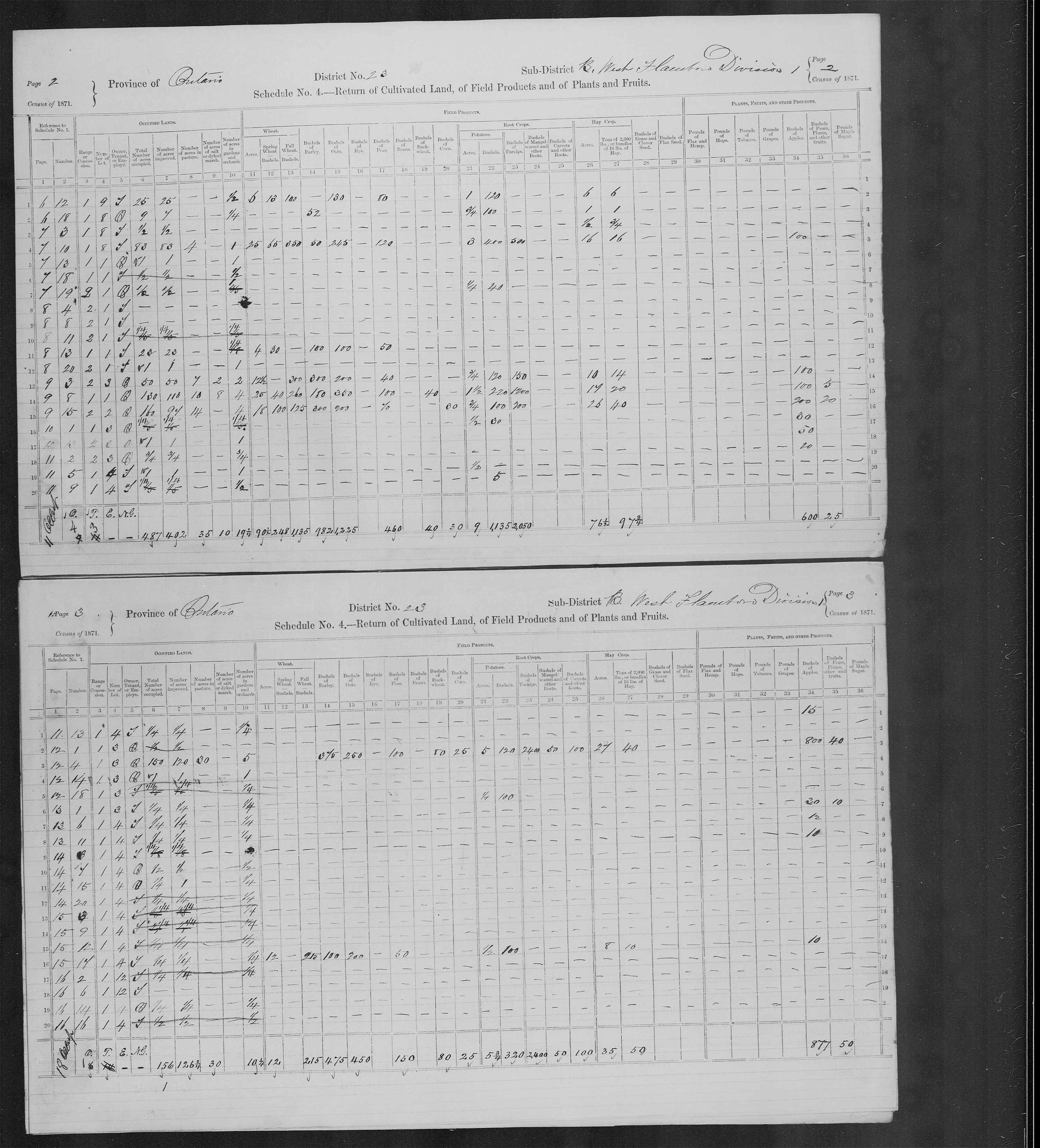 Title: Census of Canada, 1871 - Mikan Number: 142105 - Microform: c-9925