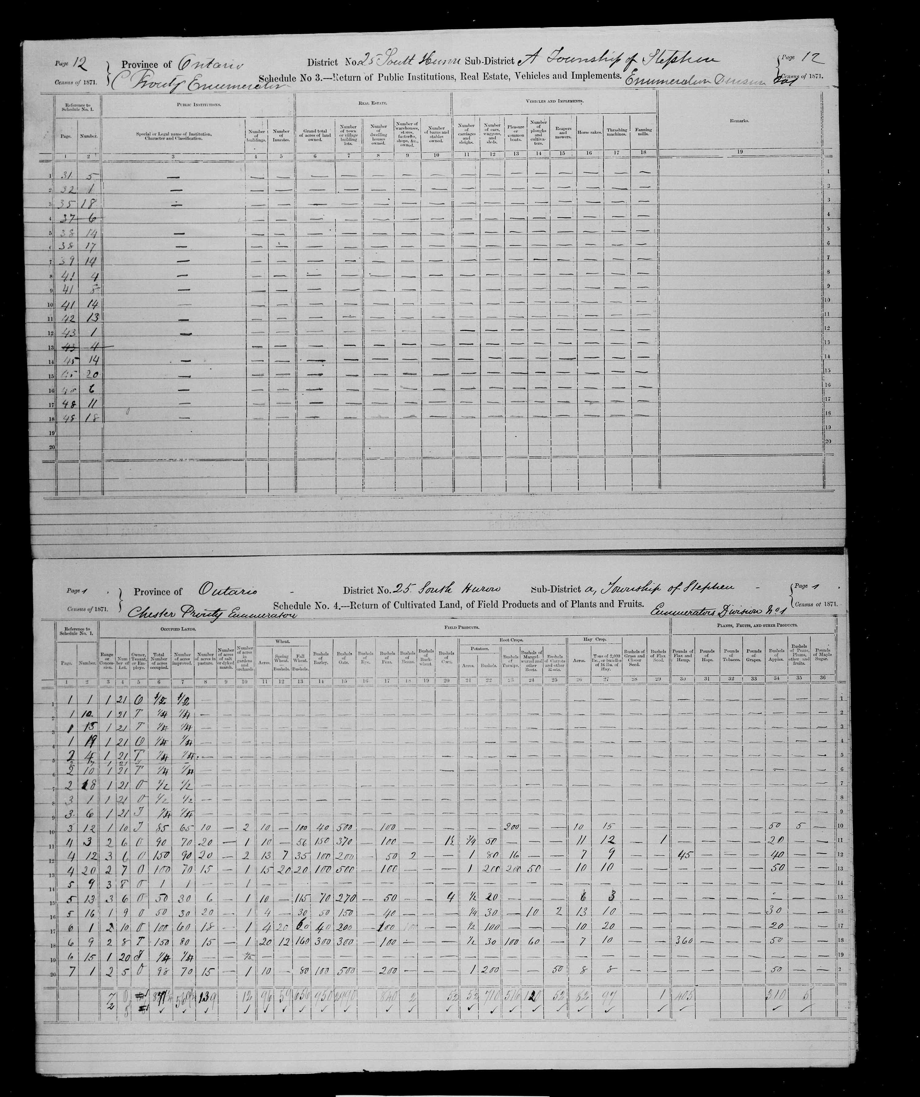 Title: Census of Canada, 1871 - Mikan Number: 142105 - Microform: c-9928
