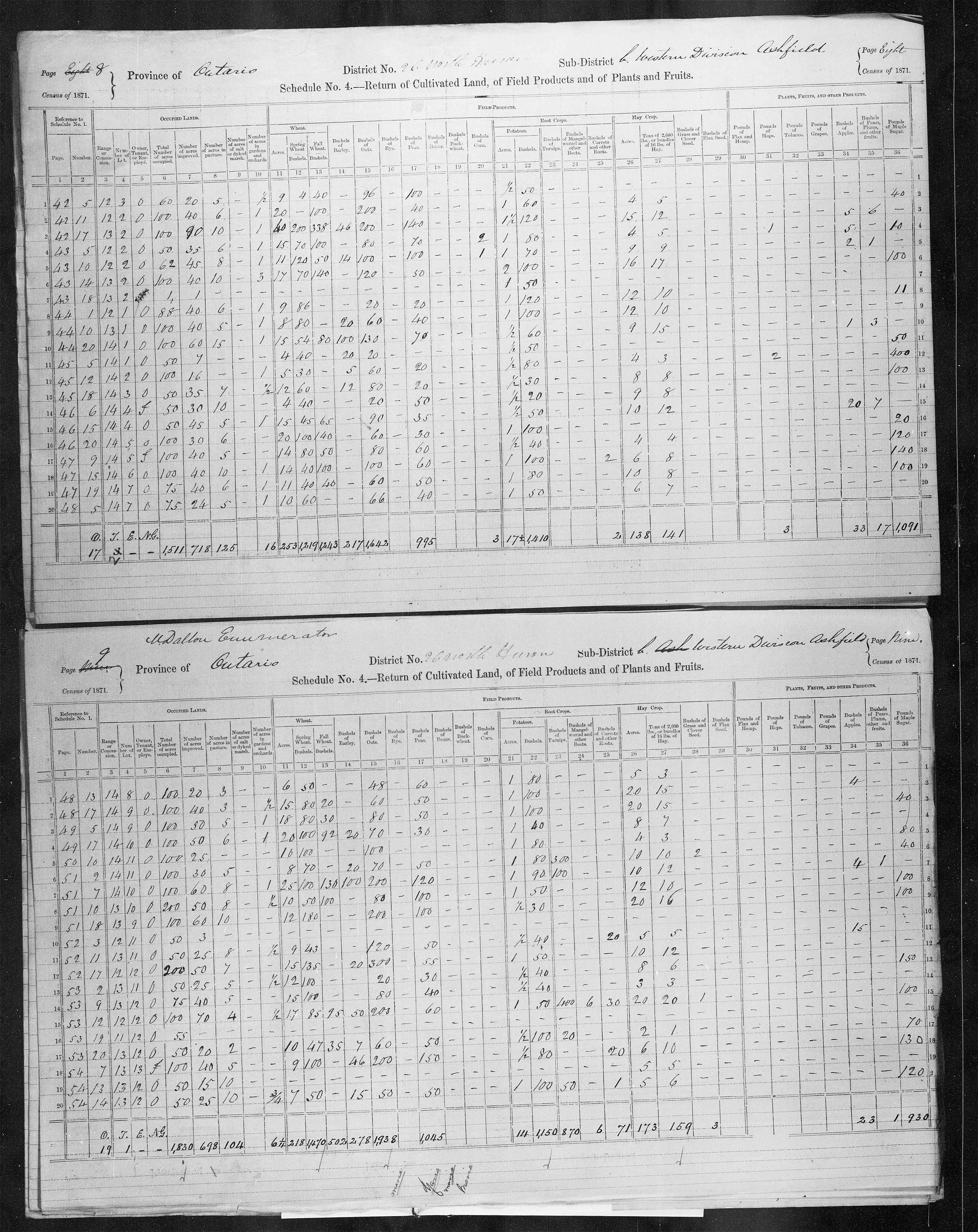 Title: Census of Canada, 1871 - Mikan Number: 142105 - Microform: c-9931