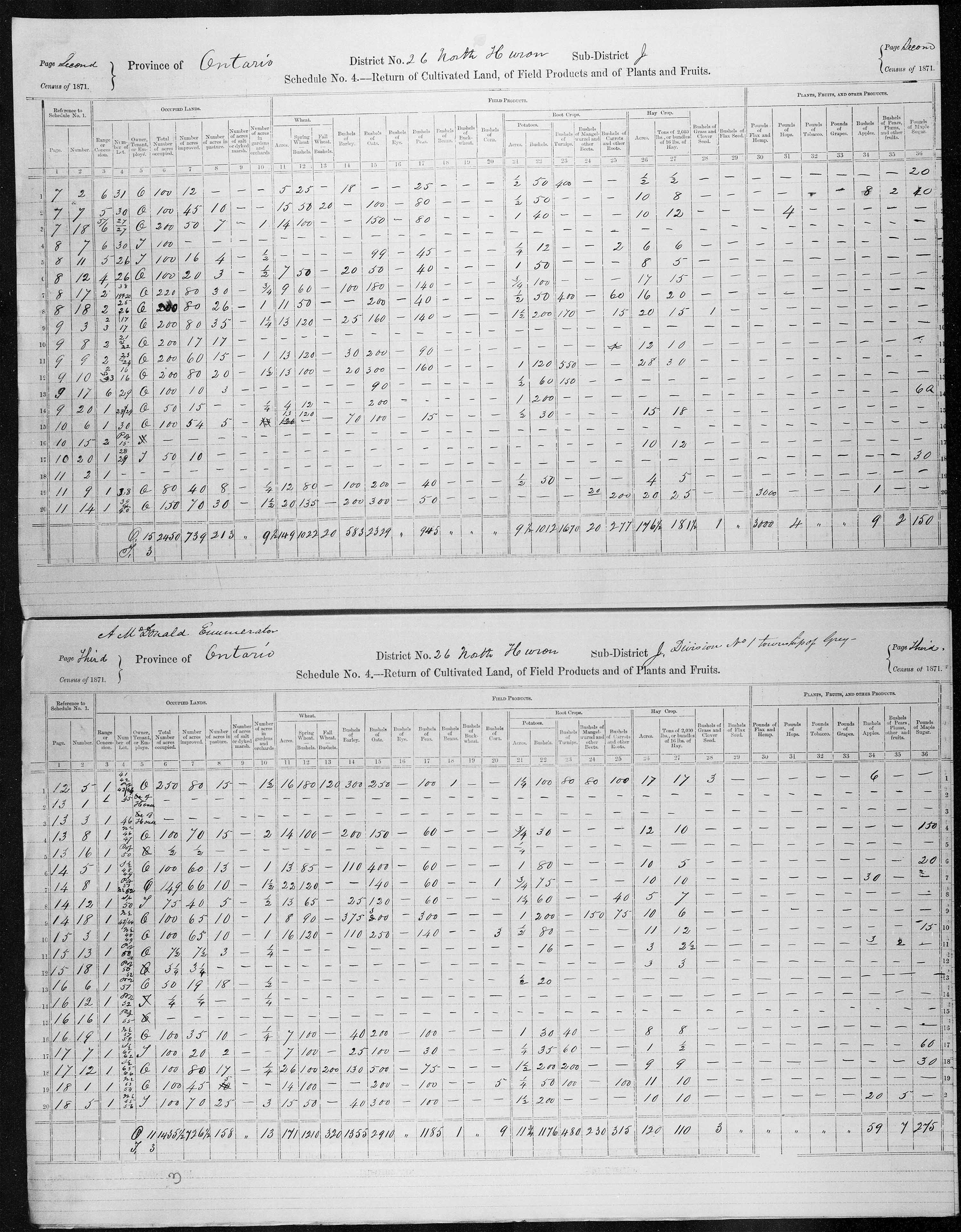 Title: Census of Canada, 1871 - Mikan Number: 142105 - Microform: c-9932