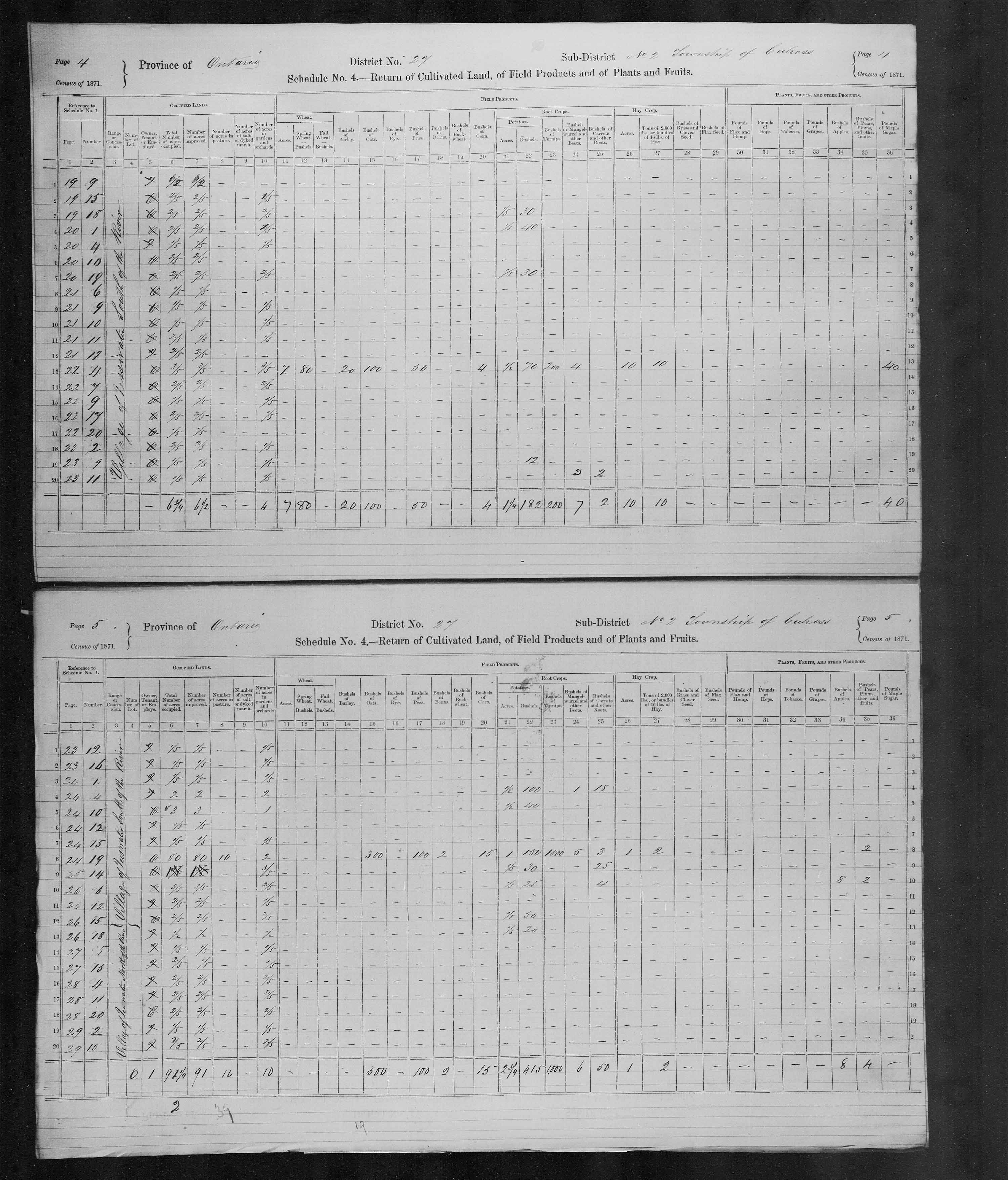 Title: Census of Canada, 1871 - Mikan Number: 142105 - Microform: c-9934