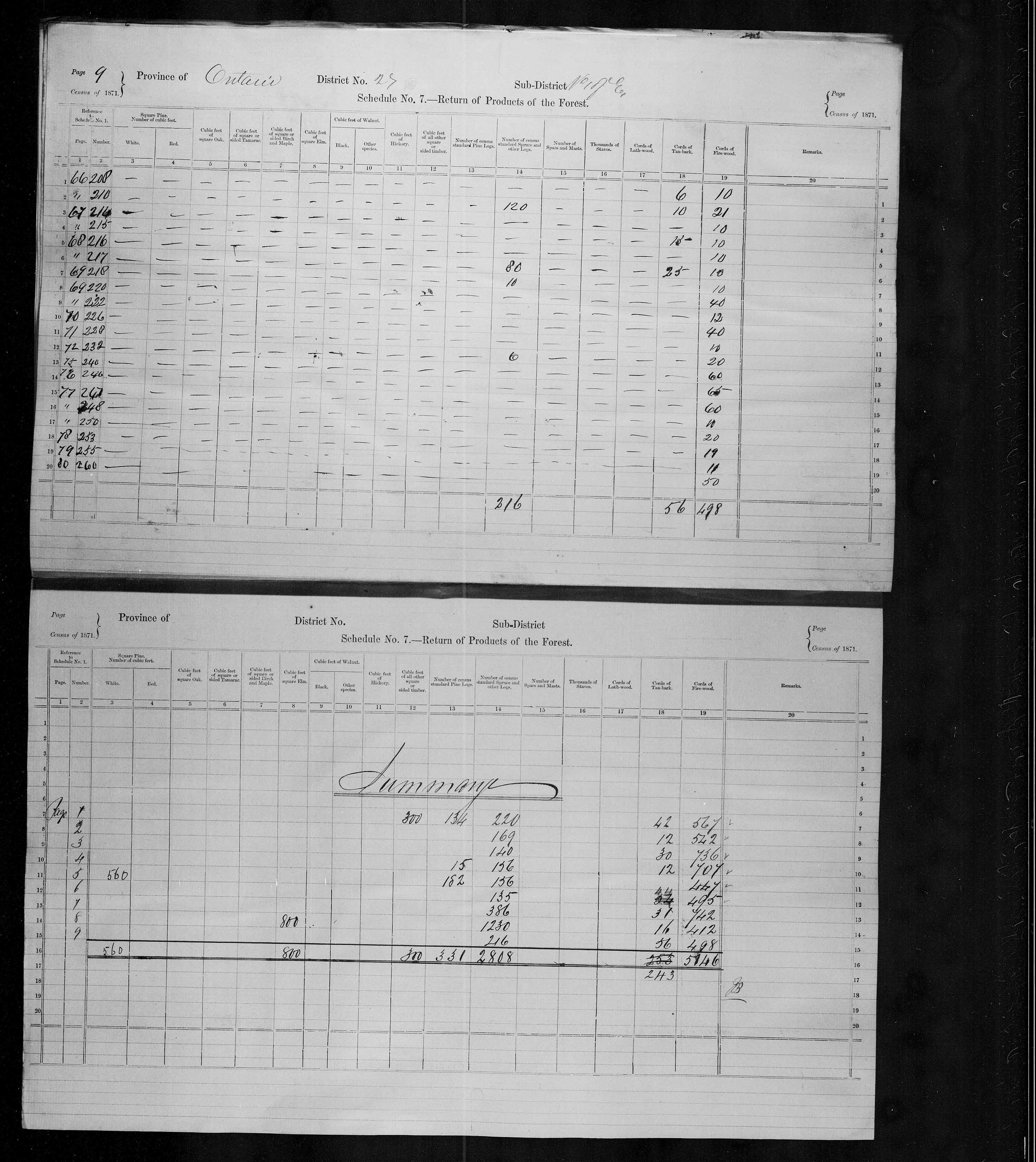 Title: Census of Canada, 1871 - Mikan Number: 142105 - Microform: c-9935