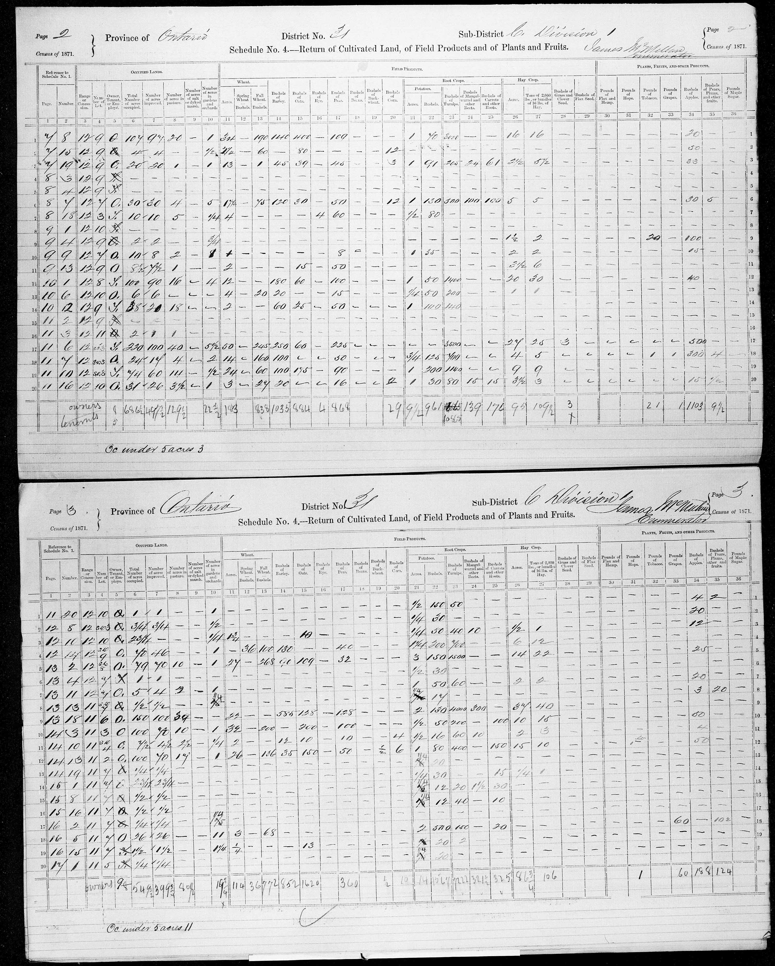 Title: Census of Canada, 1871 - Mikan Number: 142105 - Microform: c-9942