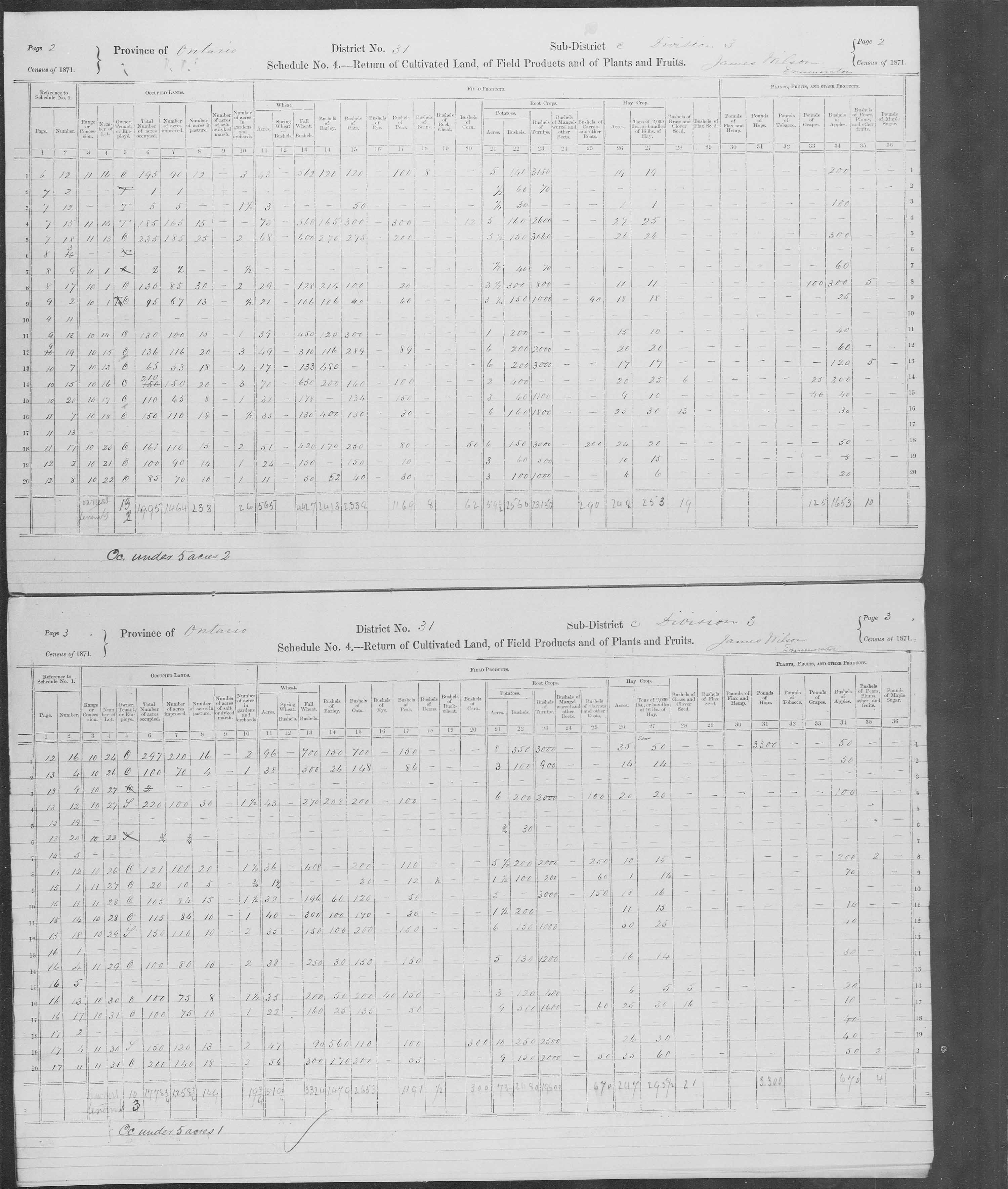 Title: Census of Canada, 1871 - Mikan Number: 142105 - Microform: c-9943