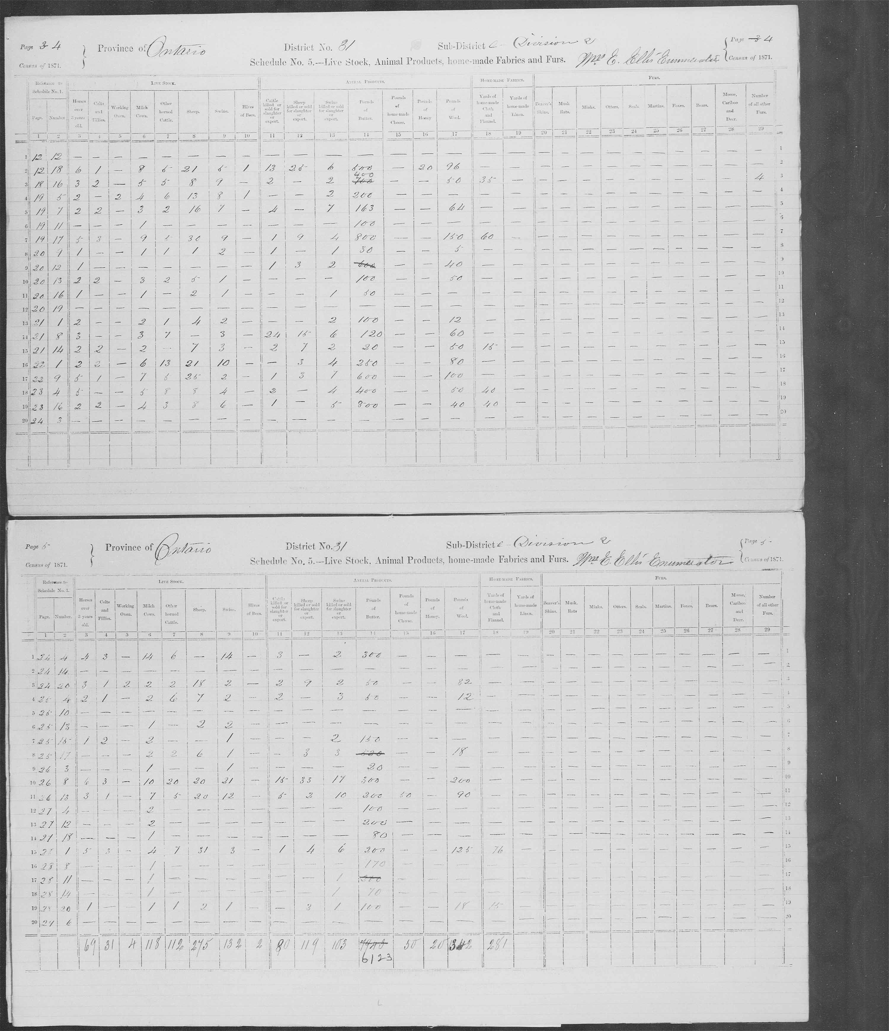 Title: Census of Canada, 1871 - Mikan Number: 142105 - Microform: c-9943