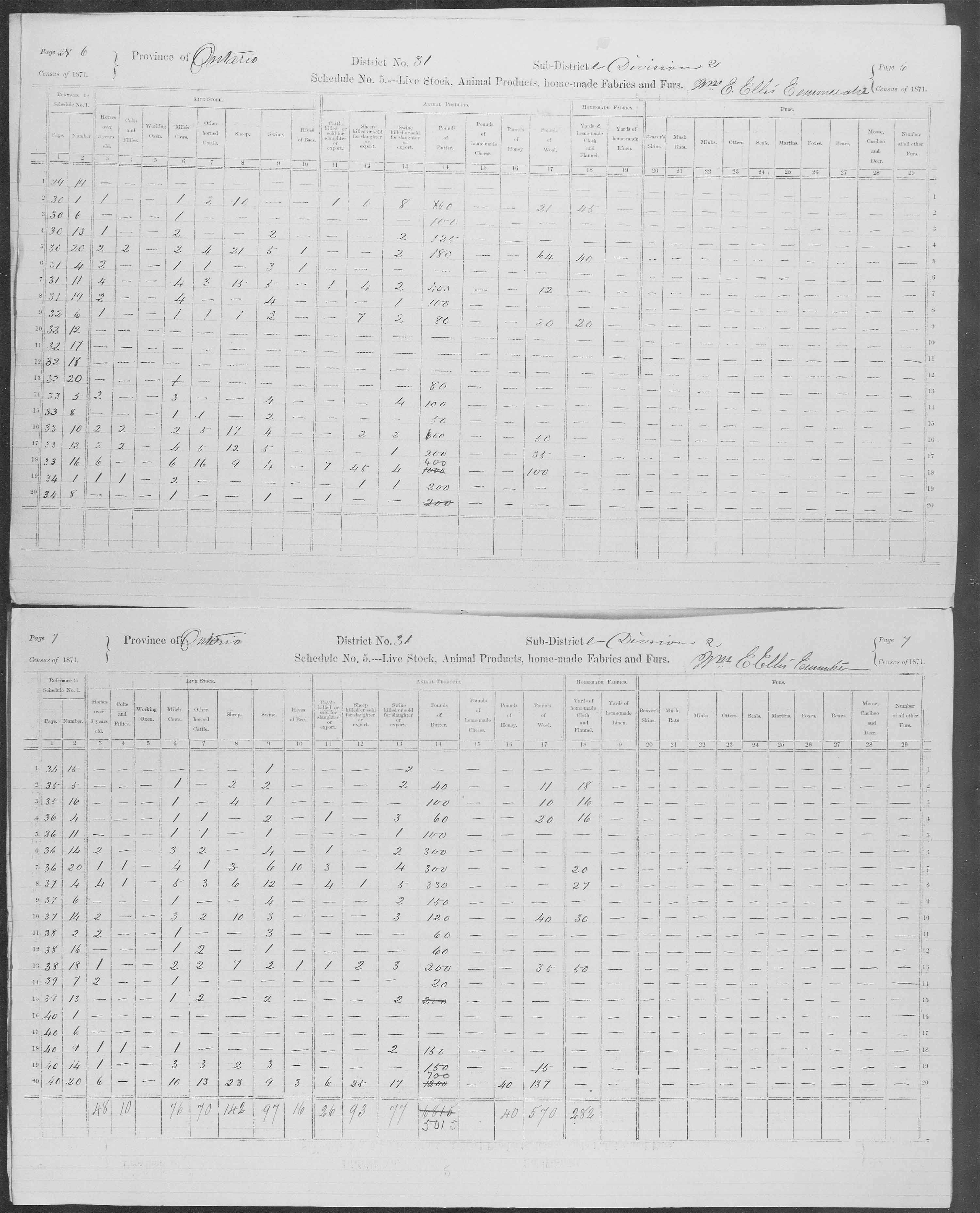 Title: Census of Canada, 1871 - Mikan Number: 142105 - Microform: c-9943