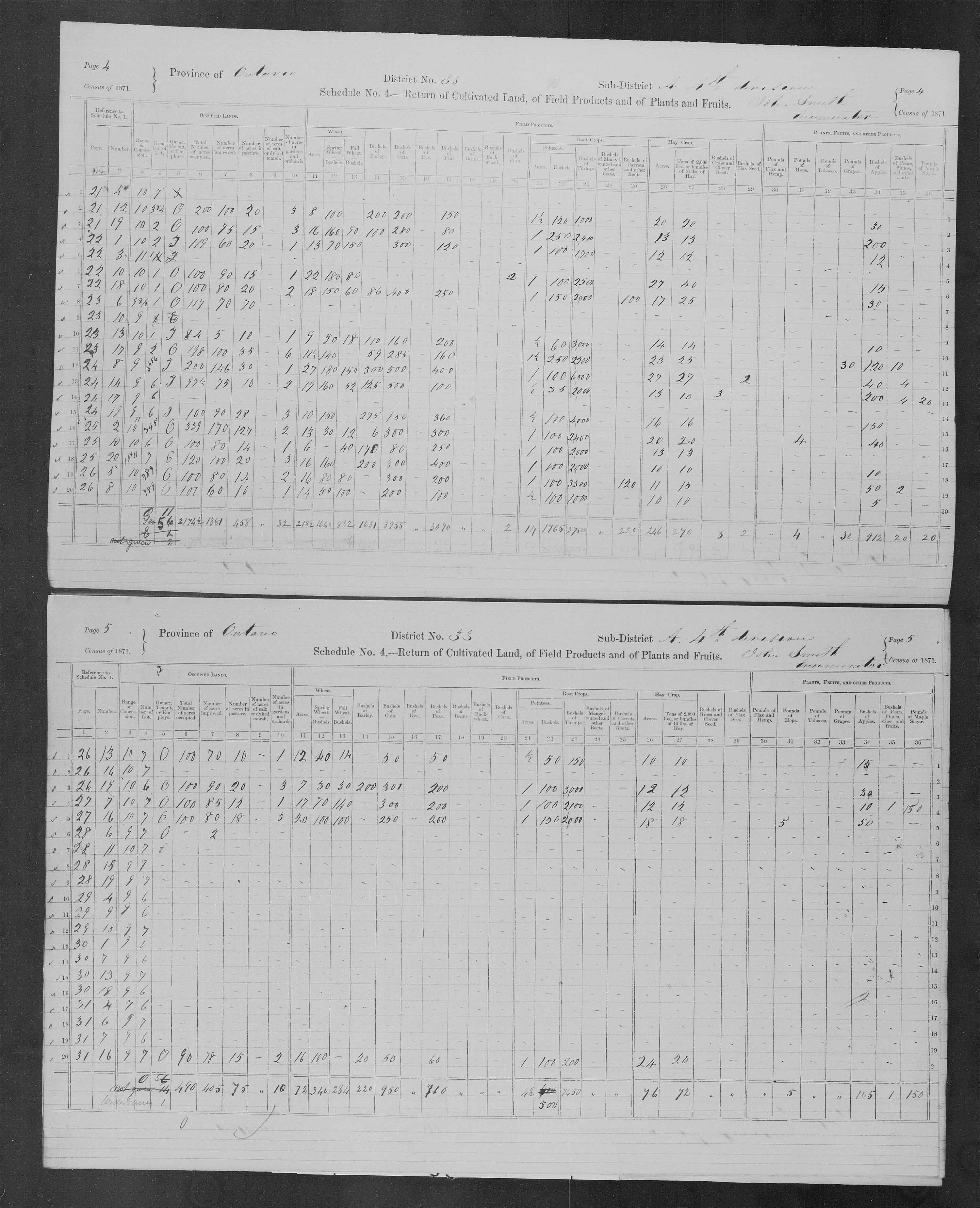 Title: Census of Canada, 1871 - Mikan Number: 142105 - Microform: c-9945