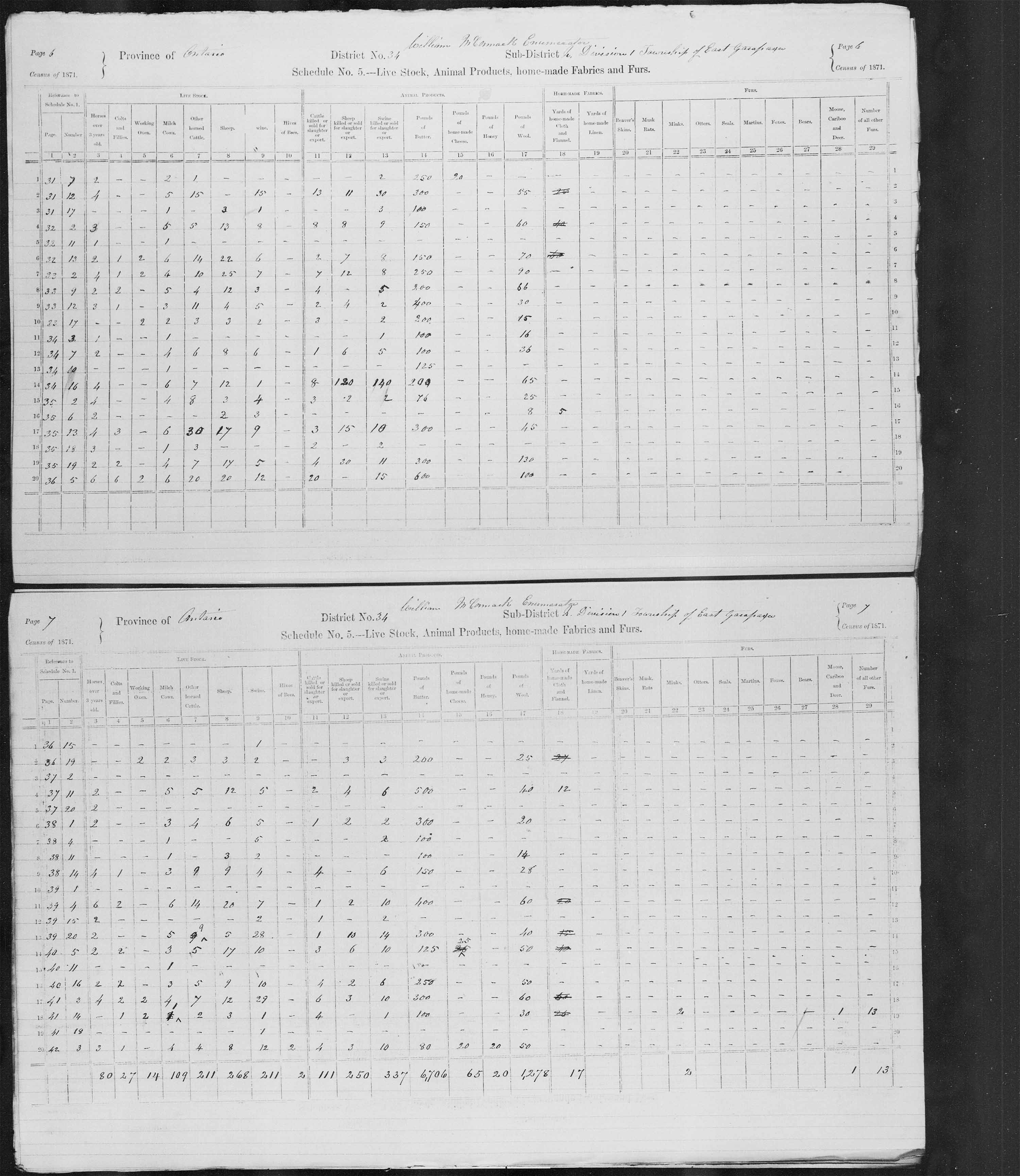 Title: Census of Canada, 1871 - Mikan Number: 142105 - Microform: c-9948