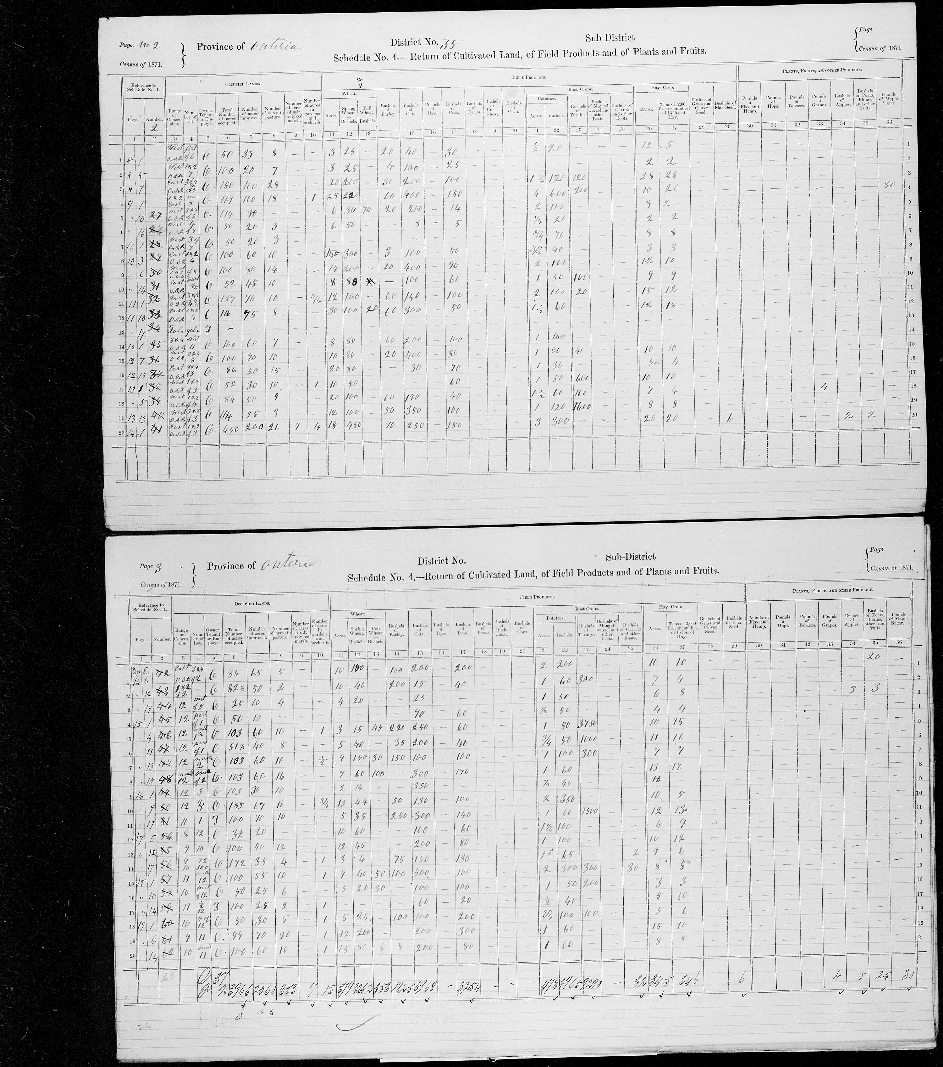 Title: Census of Canada, 1871 - Mikan Number: 142105 - Microform: c-9949