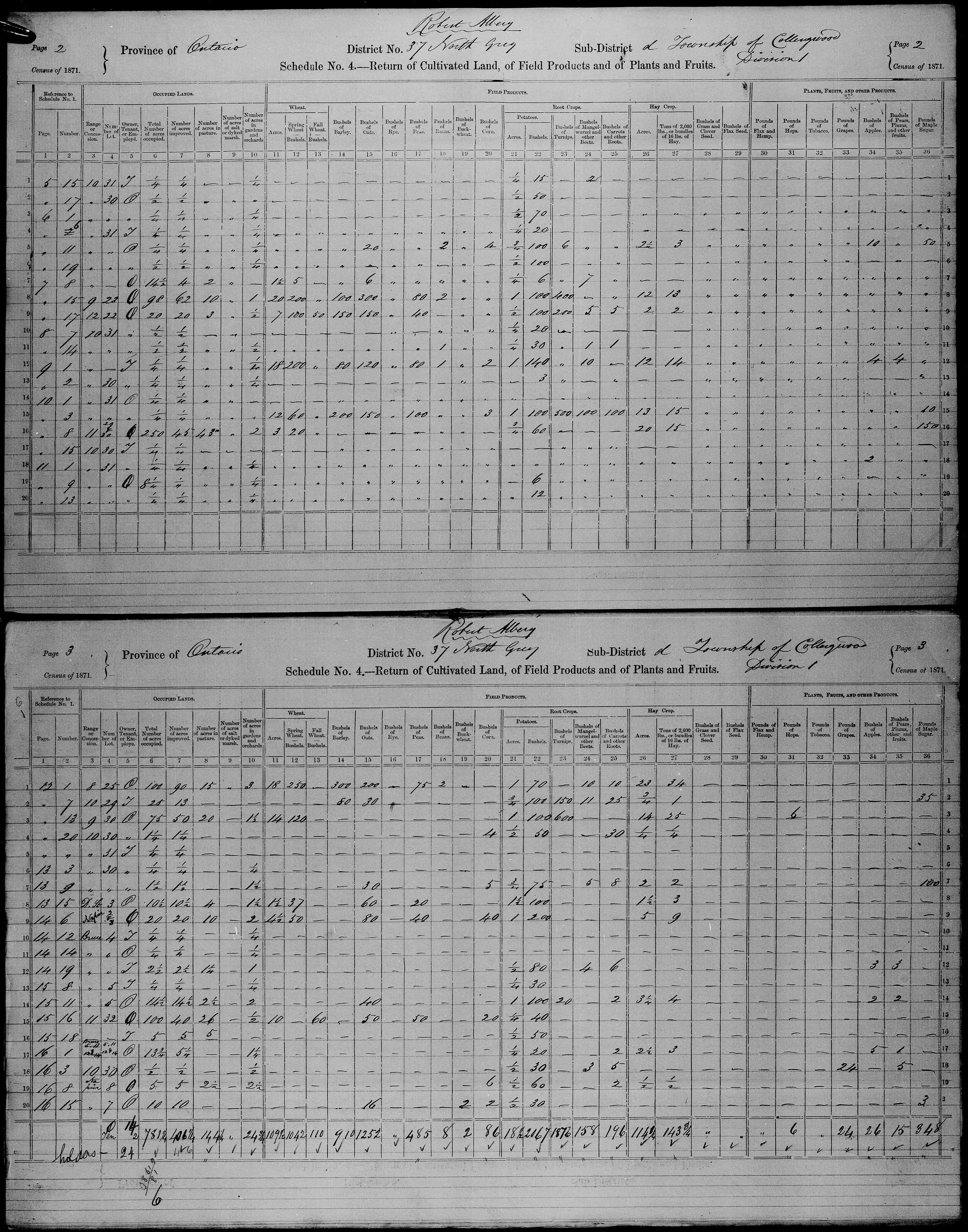 Title: Census of Canada, 1871 - Mikan Number: 142105 - Microform: c-9953