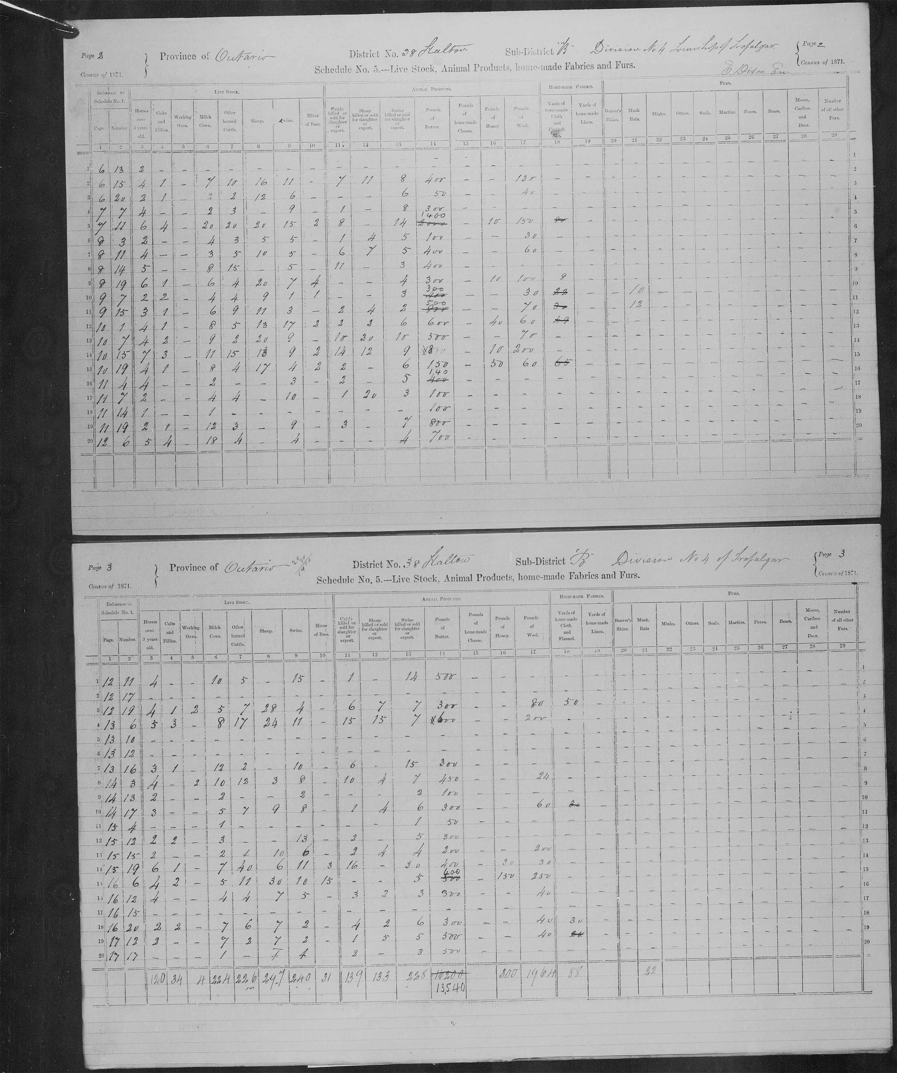 Title: Census of Canada, 1871 - Mikan Number: 142105 - Microform: c-9956