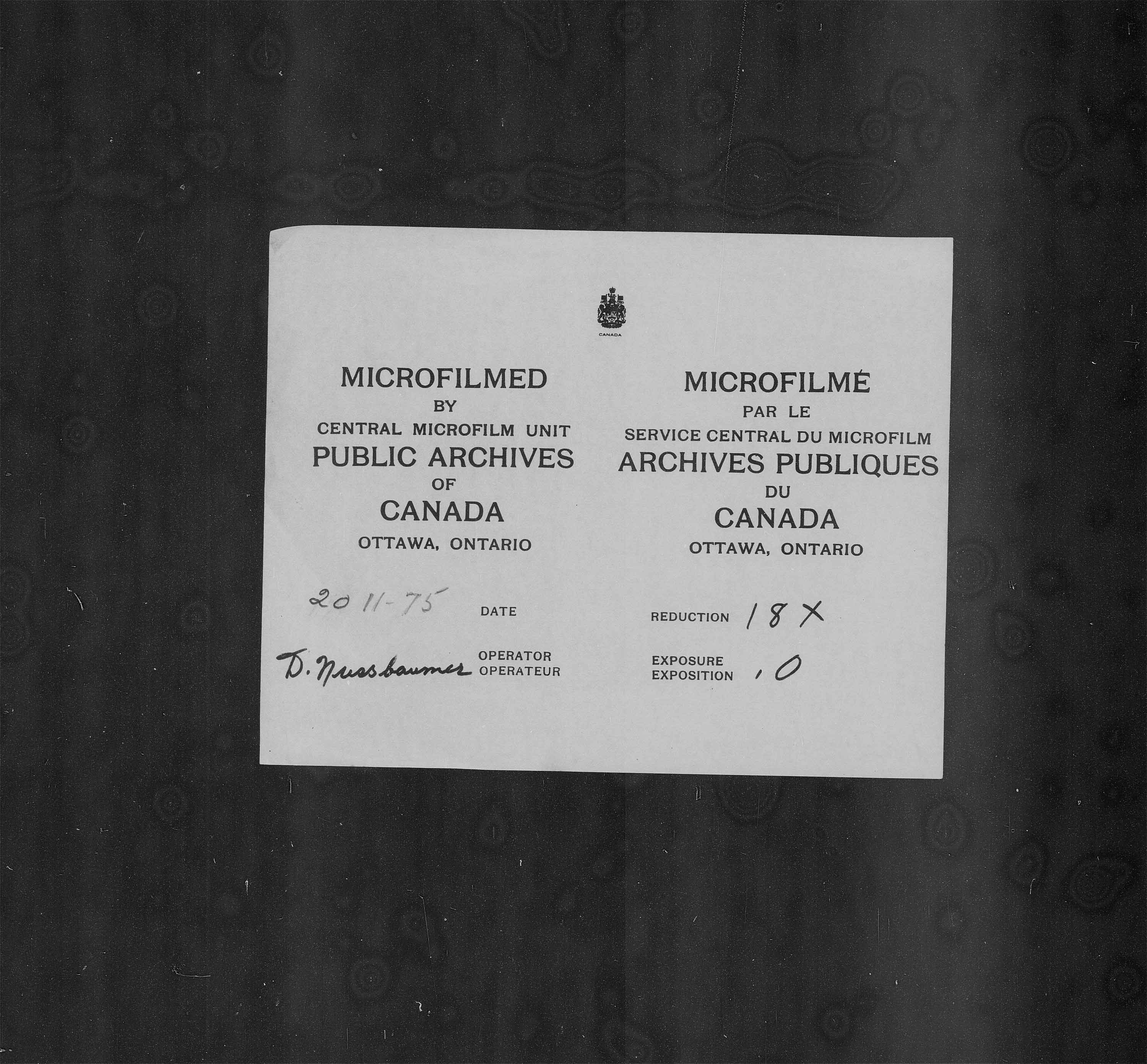 Titre : Recensement du Canada (1871) - N d'enregistrement Mikan : 194056 - Microforme : c-9958
