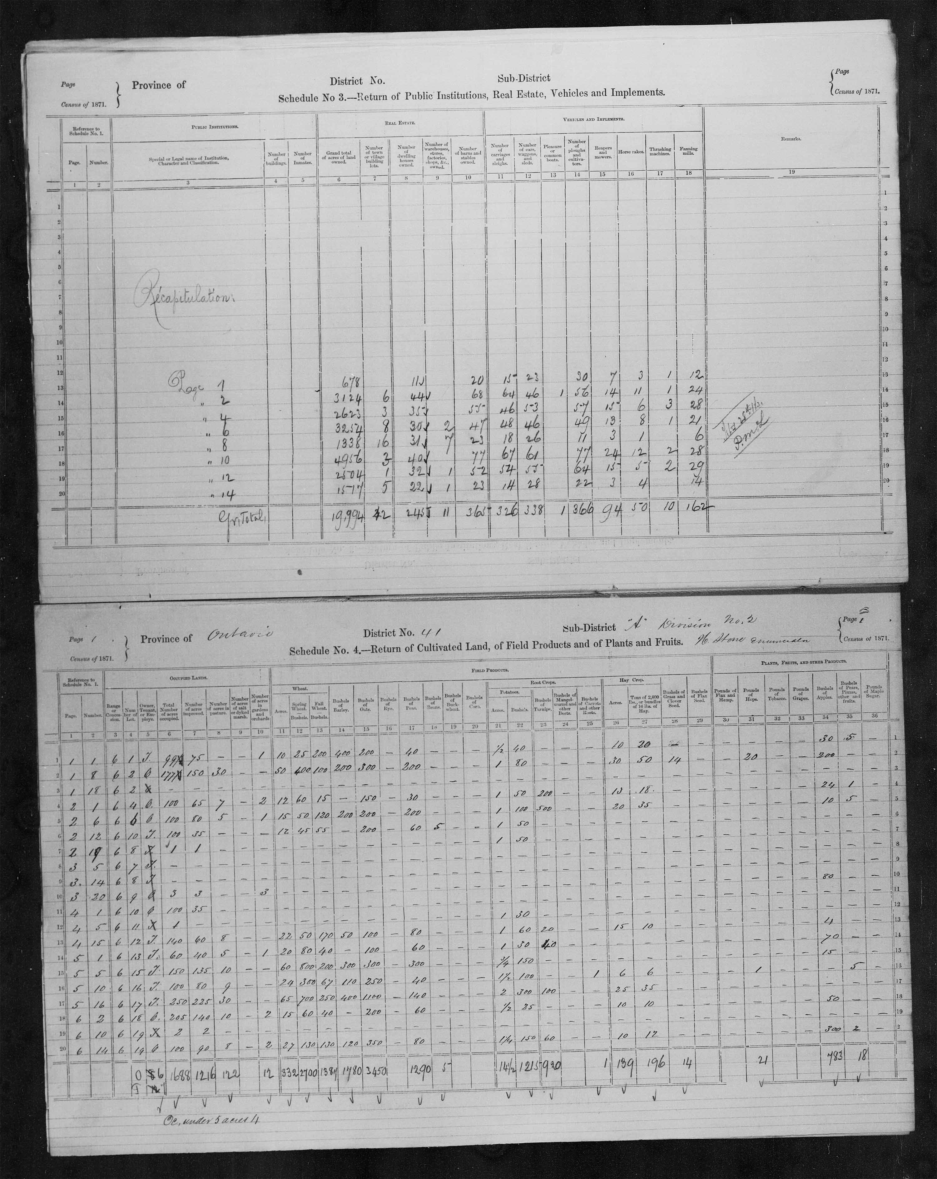 Title: Census of Canada, 1871 - Mikan Number: 142105 - Microform: c-9960